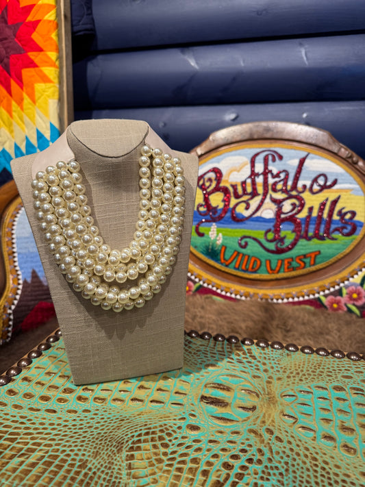 Multi Strand Pearl Necklace