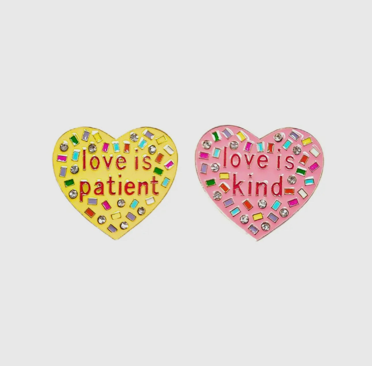 1 Corinthians Candy Heart Stud Earrings