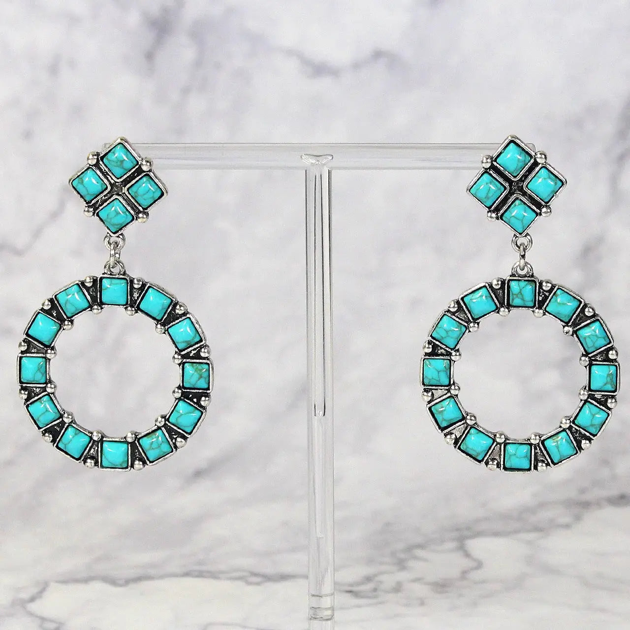 Turquoise Hoop Earrings