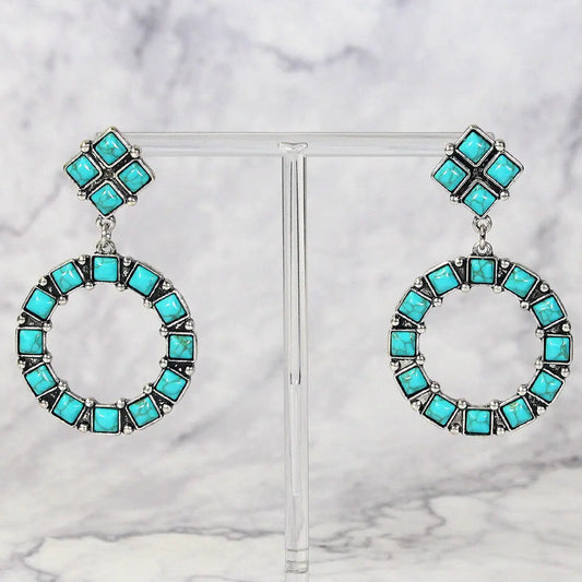 Turquoise Hoop Earrings