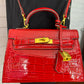 Lipstick Red Patent Leather Handbag