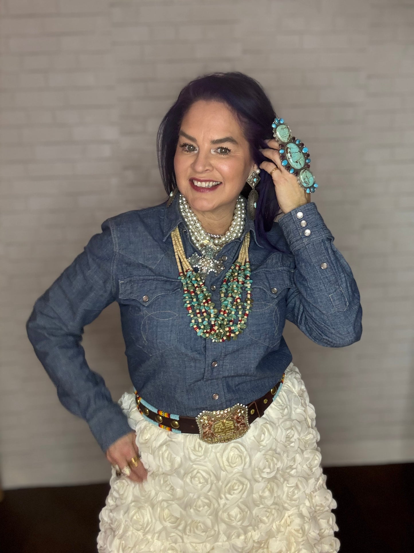 Turquoise & Amethyst Mega Ring