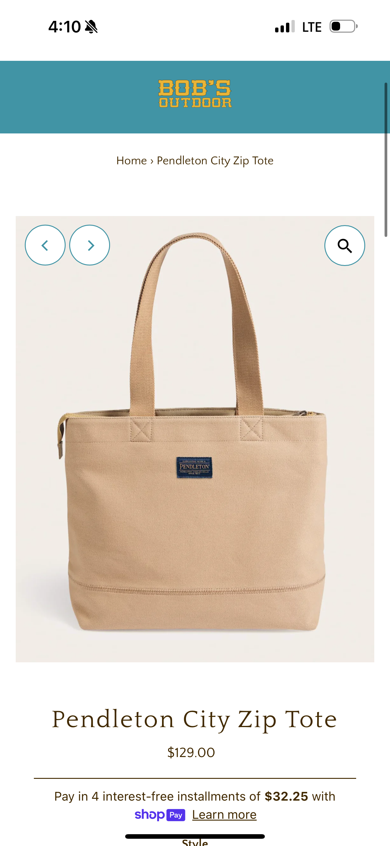 City Zip Tote Harding Red