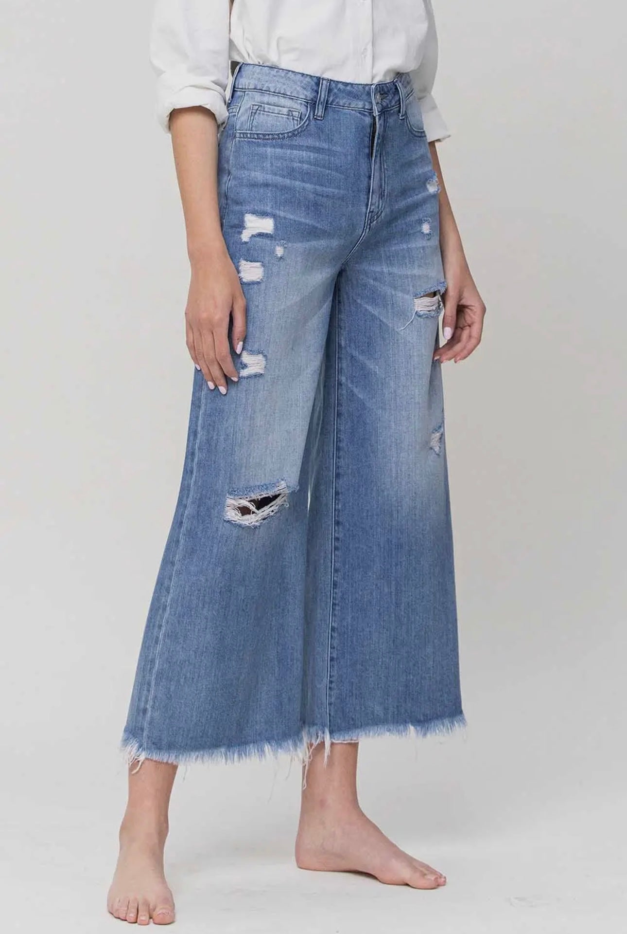 Crop Wide Leg Jeans