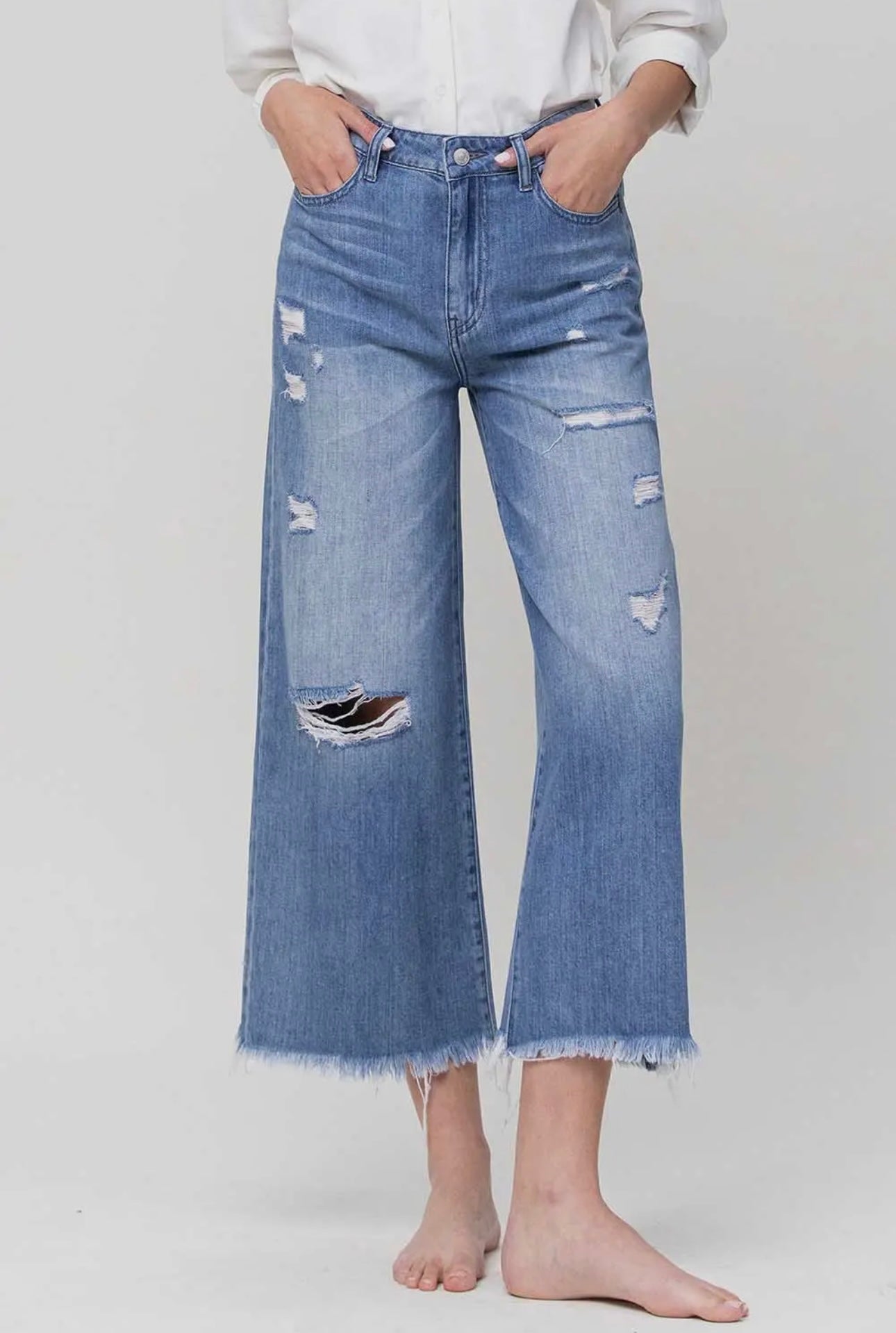 Crop Wide Leg Jeans