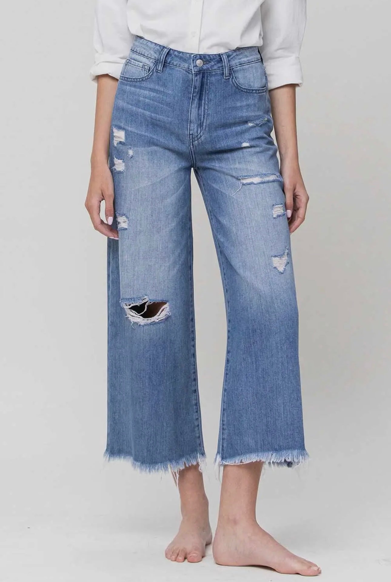 Crop Wide Leg Jeans