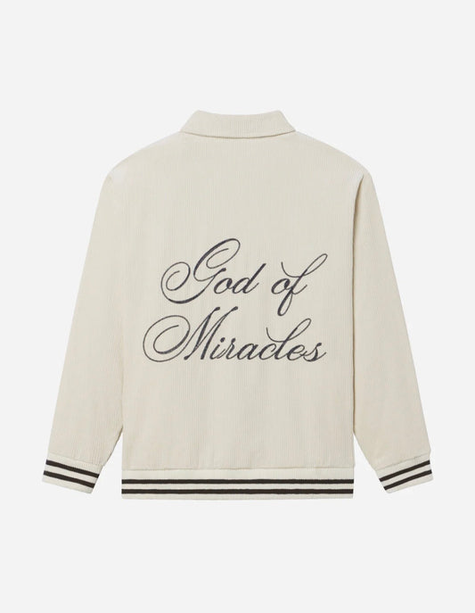 GOD of Miracles Ivory Bomber Jacket