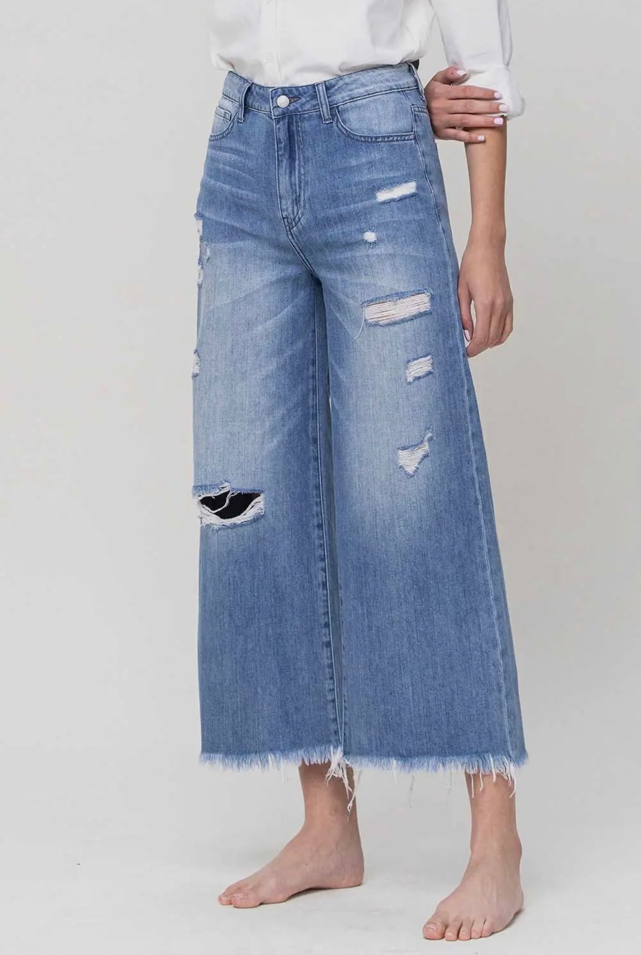 Crop Wide Leg Jeans