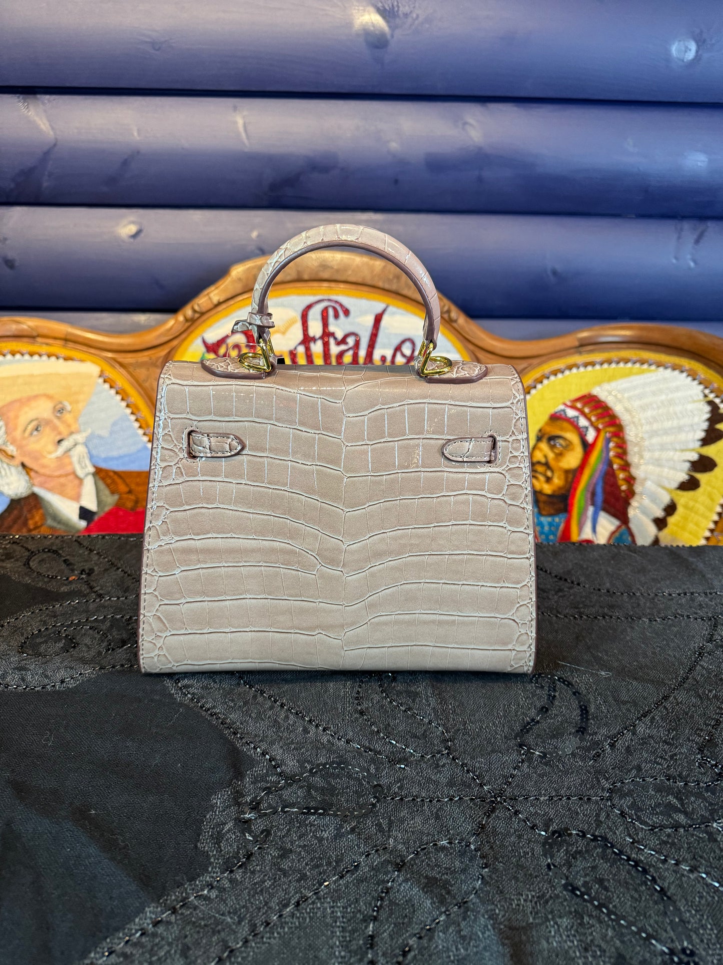 Nude Patent Leather Handbag