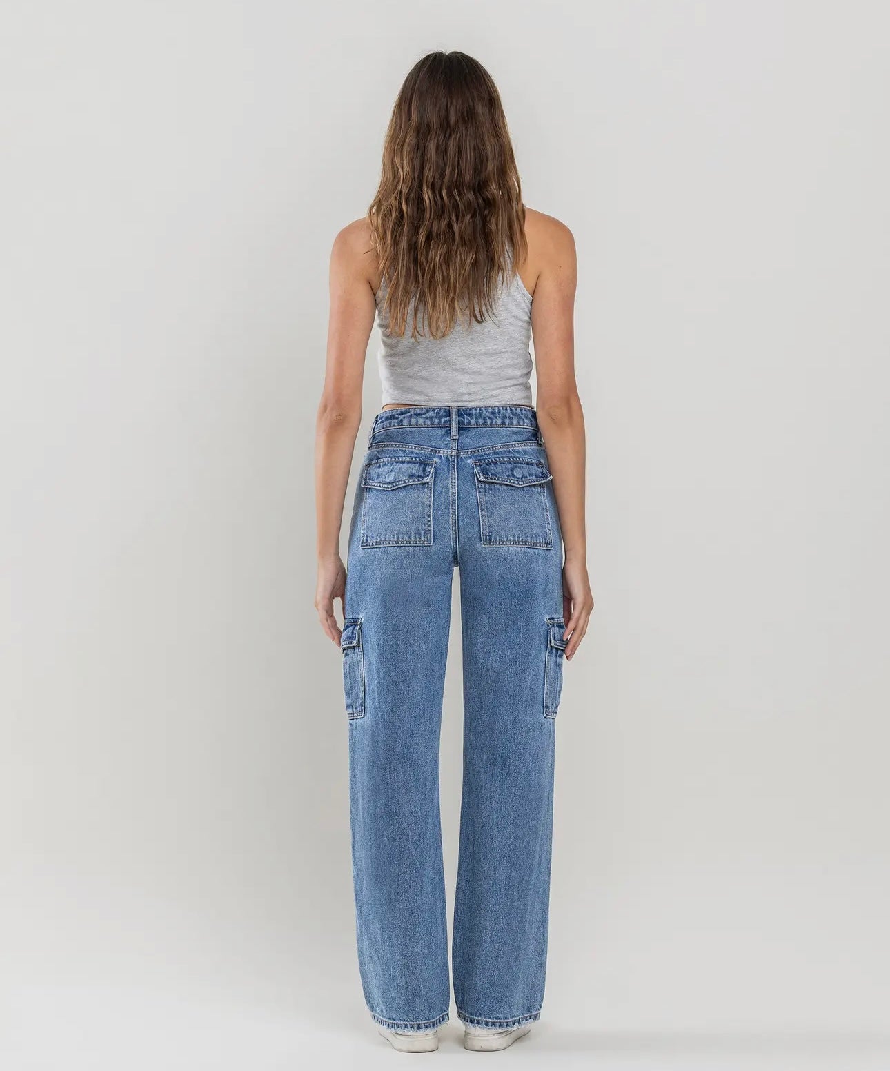 High Rise Cargo Jeans
