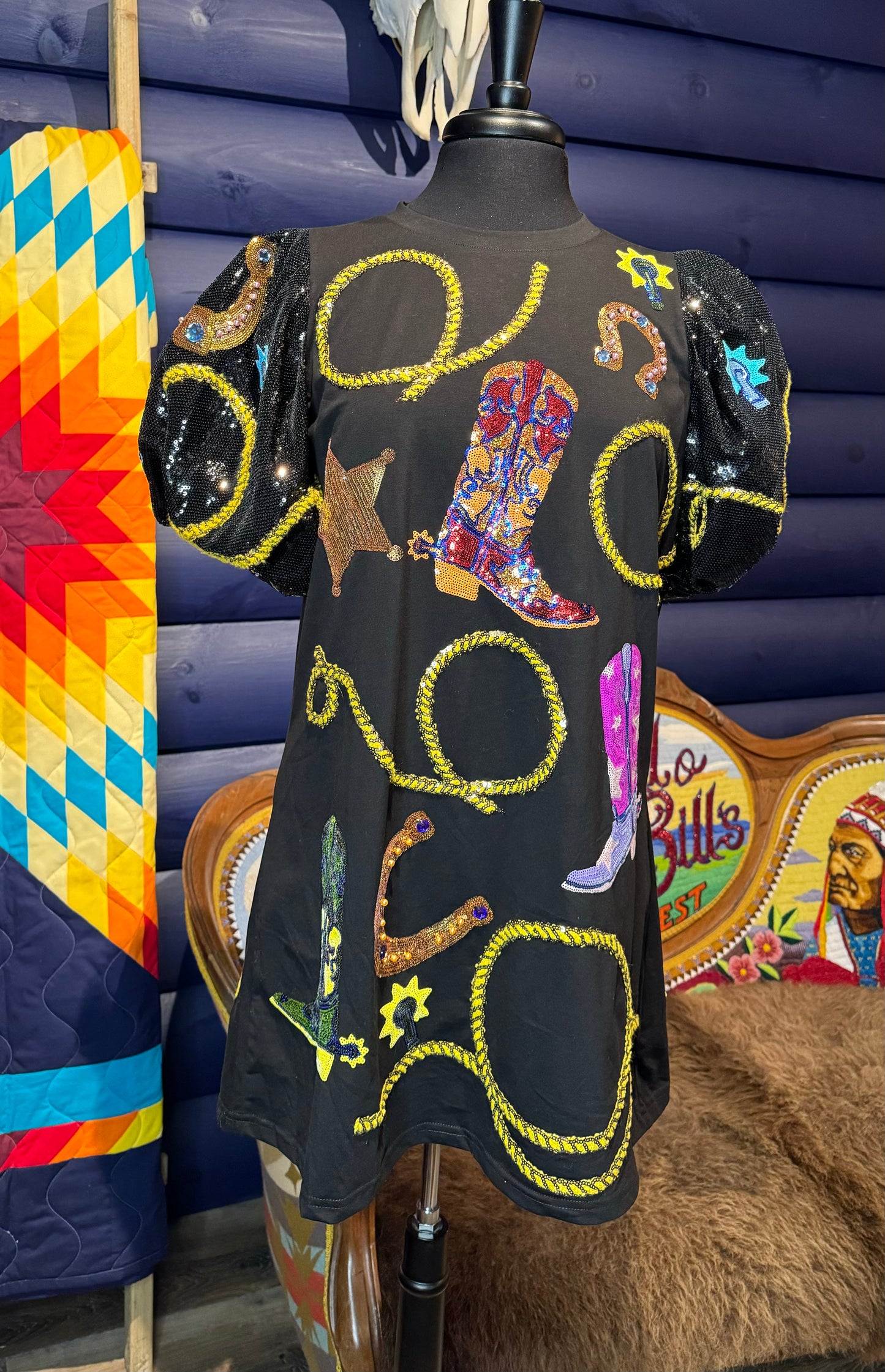 Cowgirl Icon Poof Sleeve Tunic/Dress