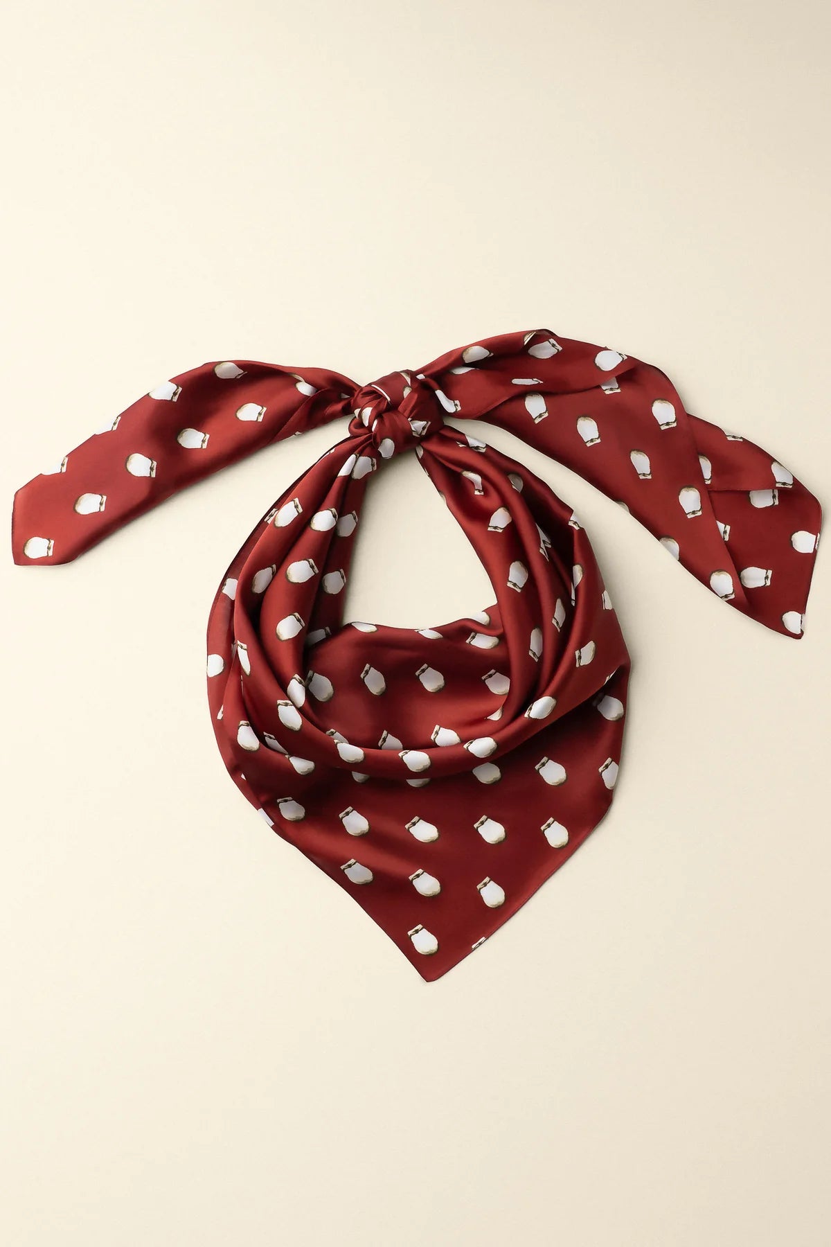 Elk Ivory Silk Scarf - Red