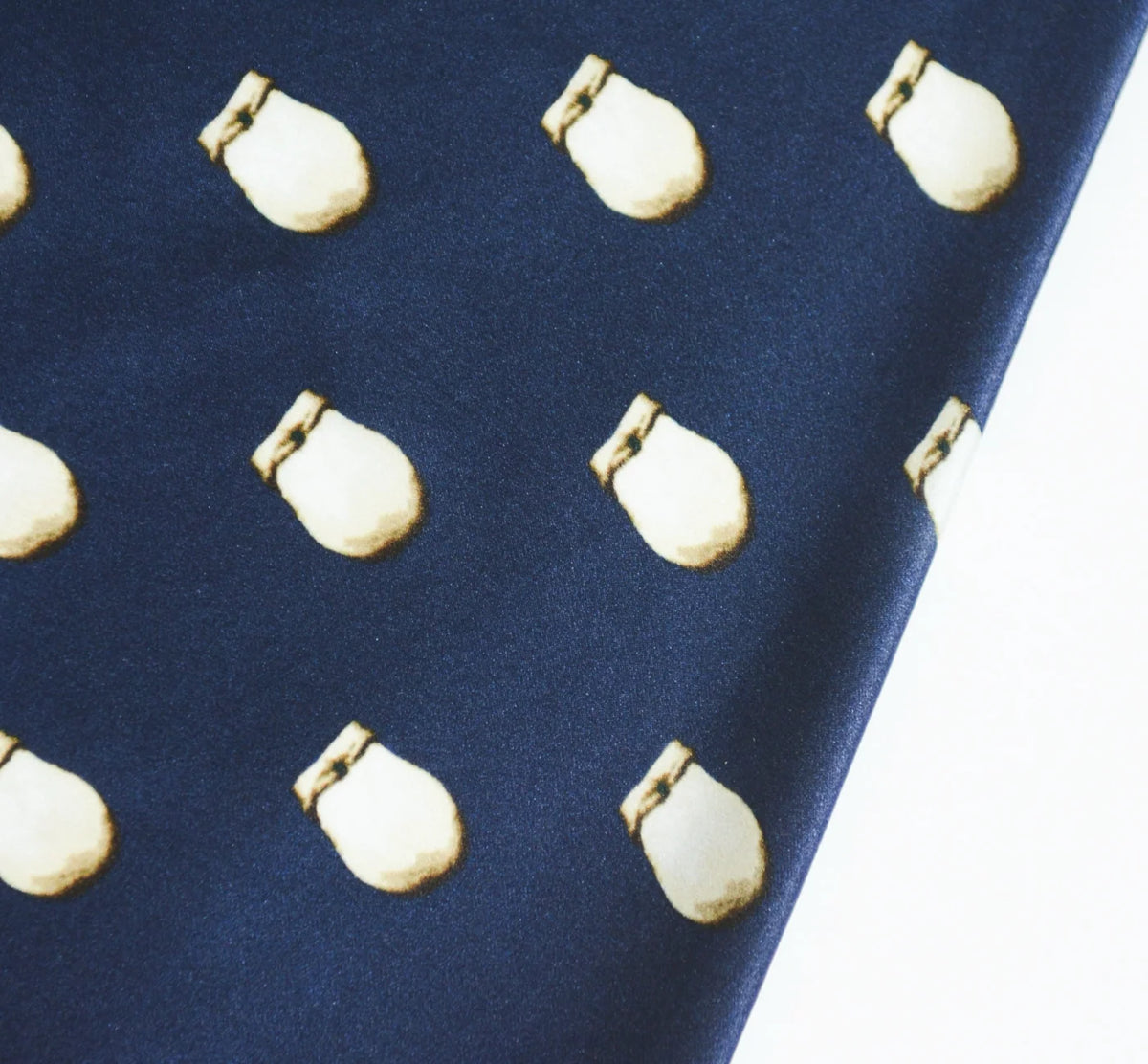 Elk Ivory Silk Scarf - Navy