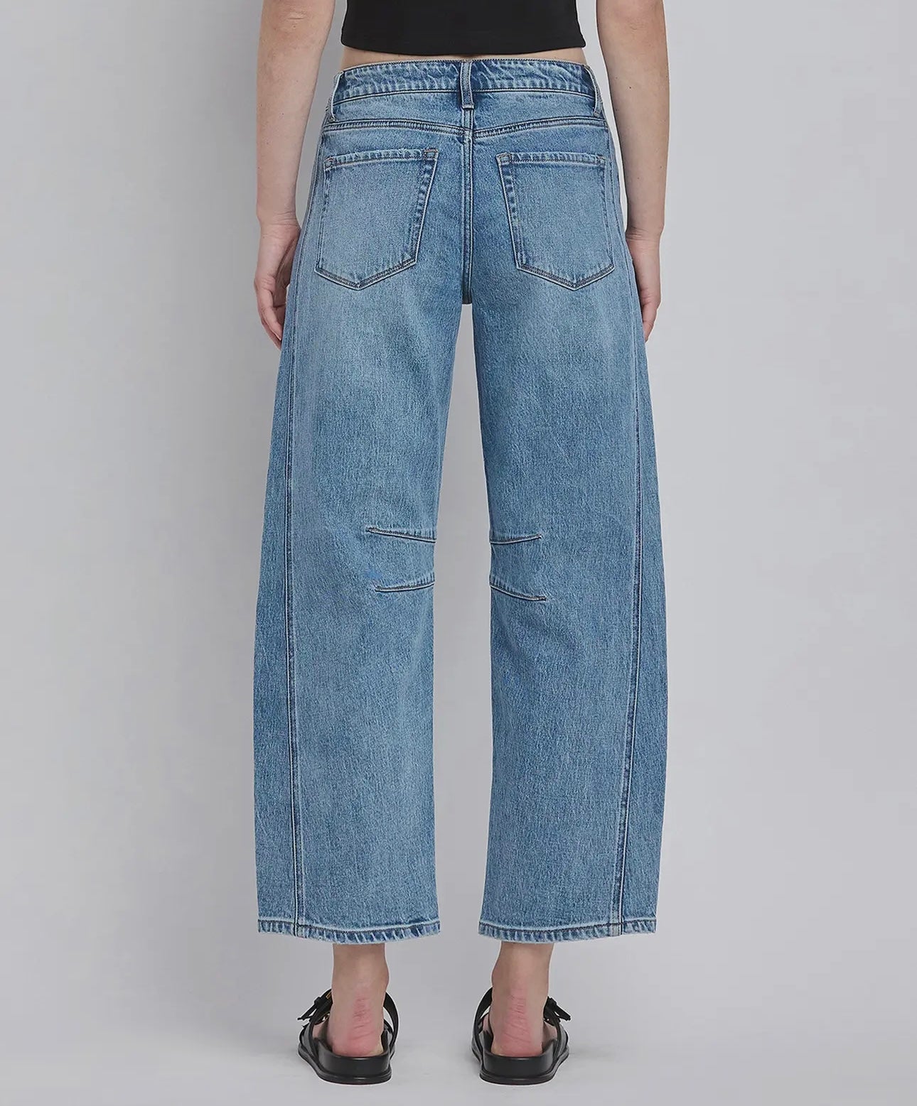 High Rise Barrel Leg Jeans