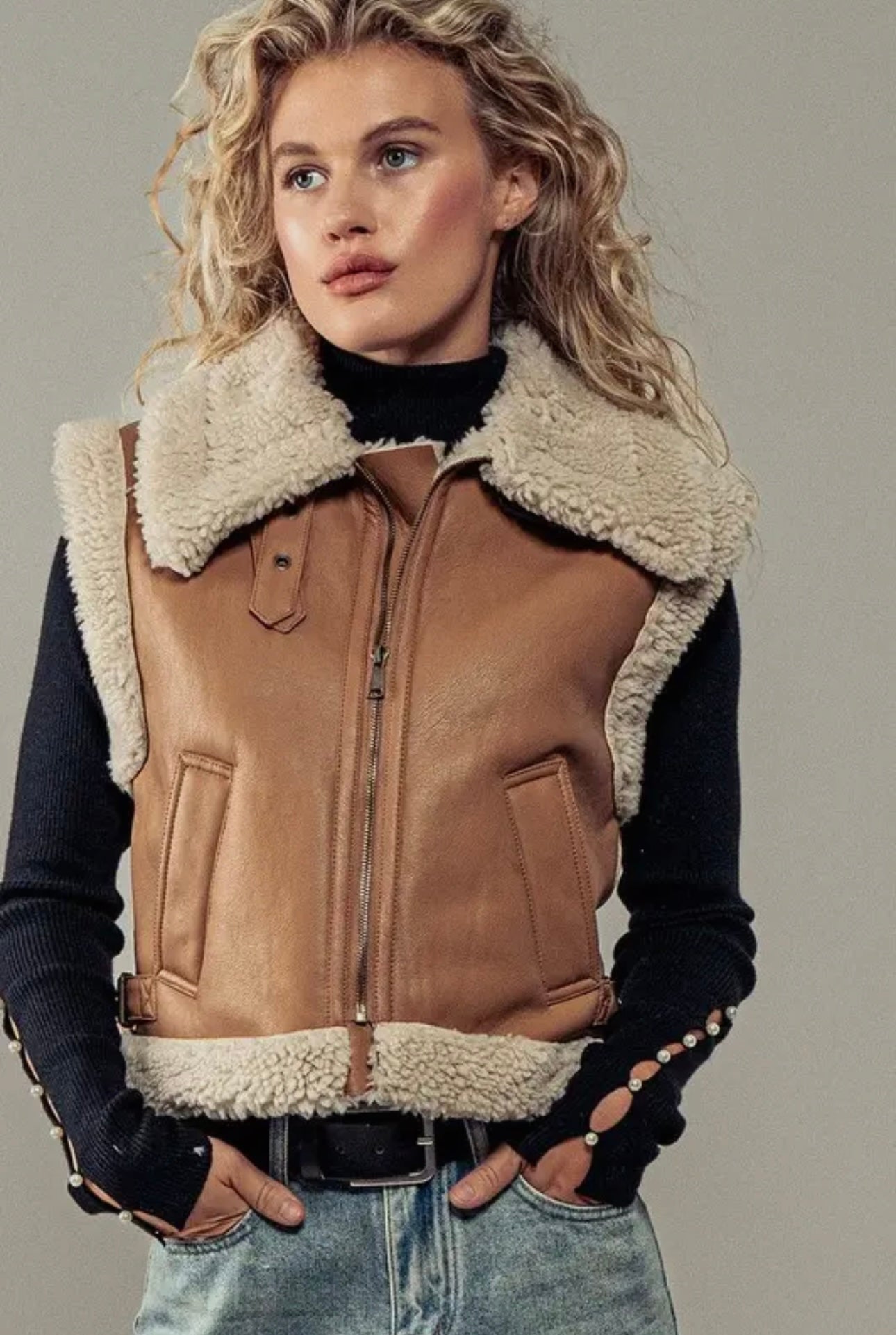 Sherpa Lined Vest (2 Colors)