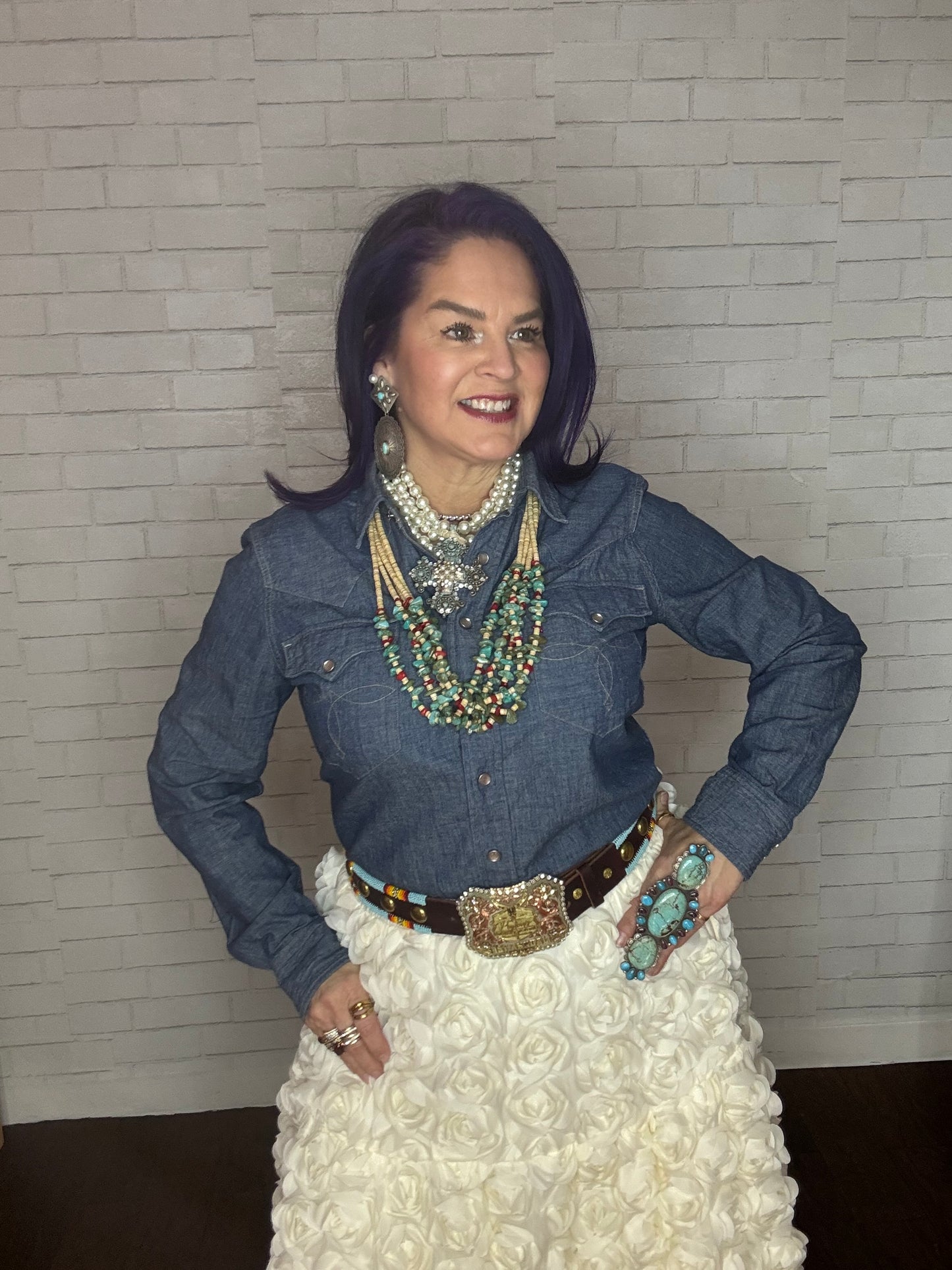 High-Waist Floral Skirt