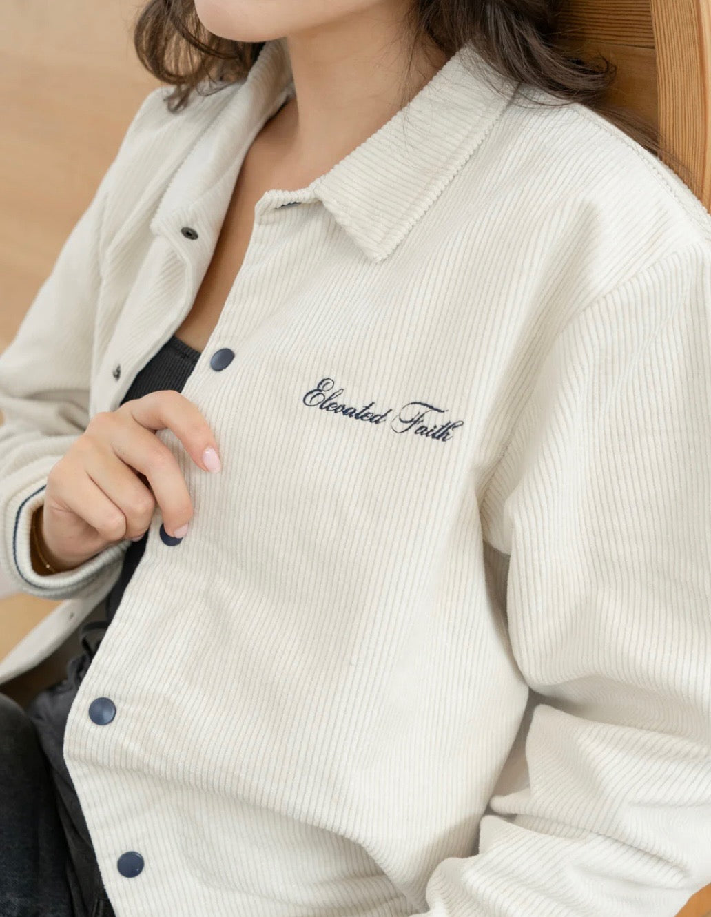 GOD of Miracles Ivory Bomber Jacket