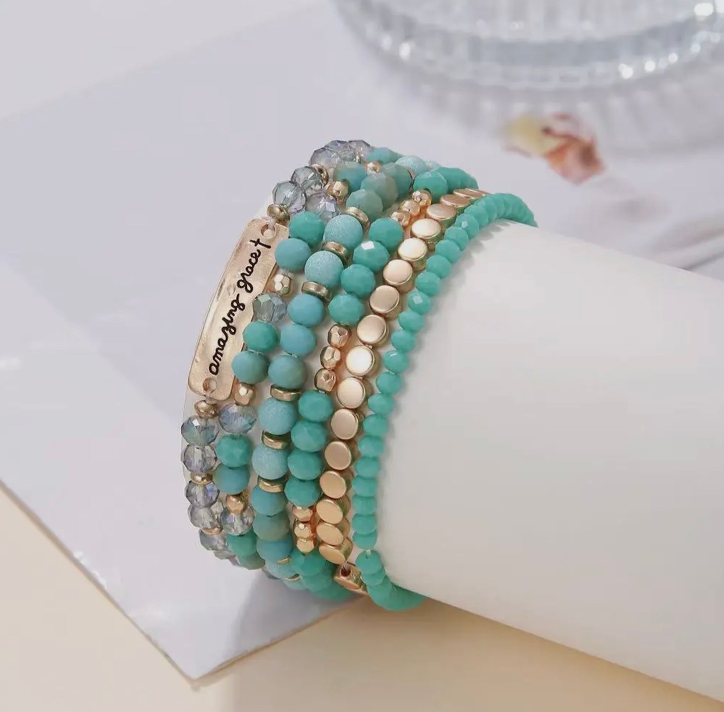 Amazing Grace Stacked Bracelet