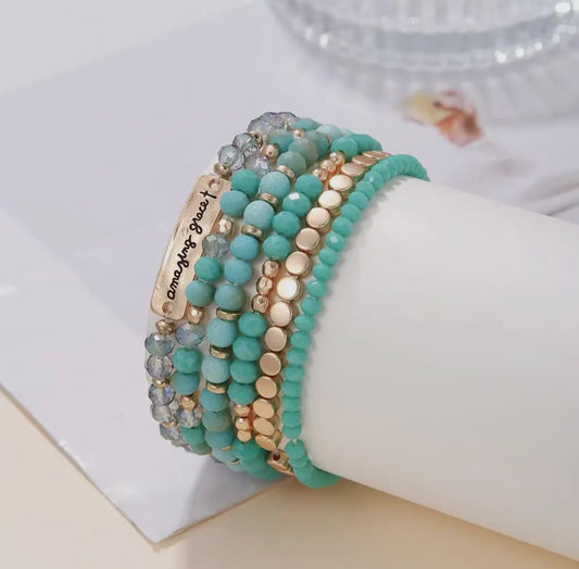 Amazing Grace Stacked Bracelet