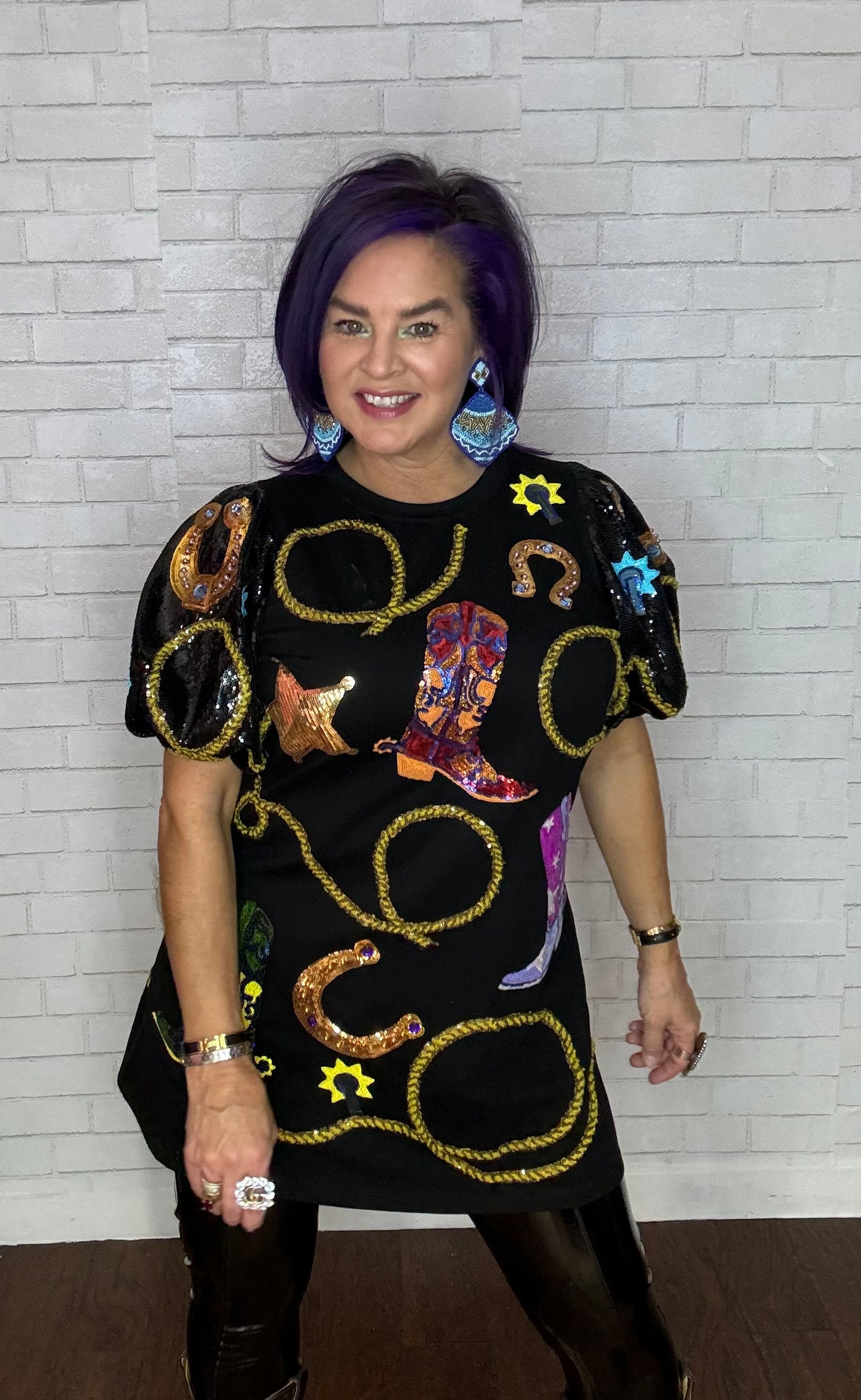 Cowgirl Icon Poof Sleeve Tunic/Dress