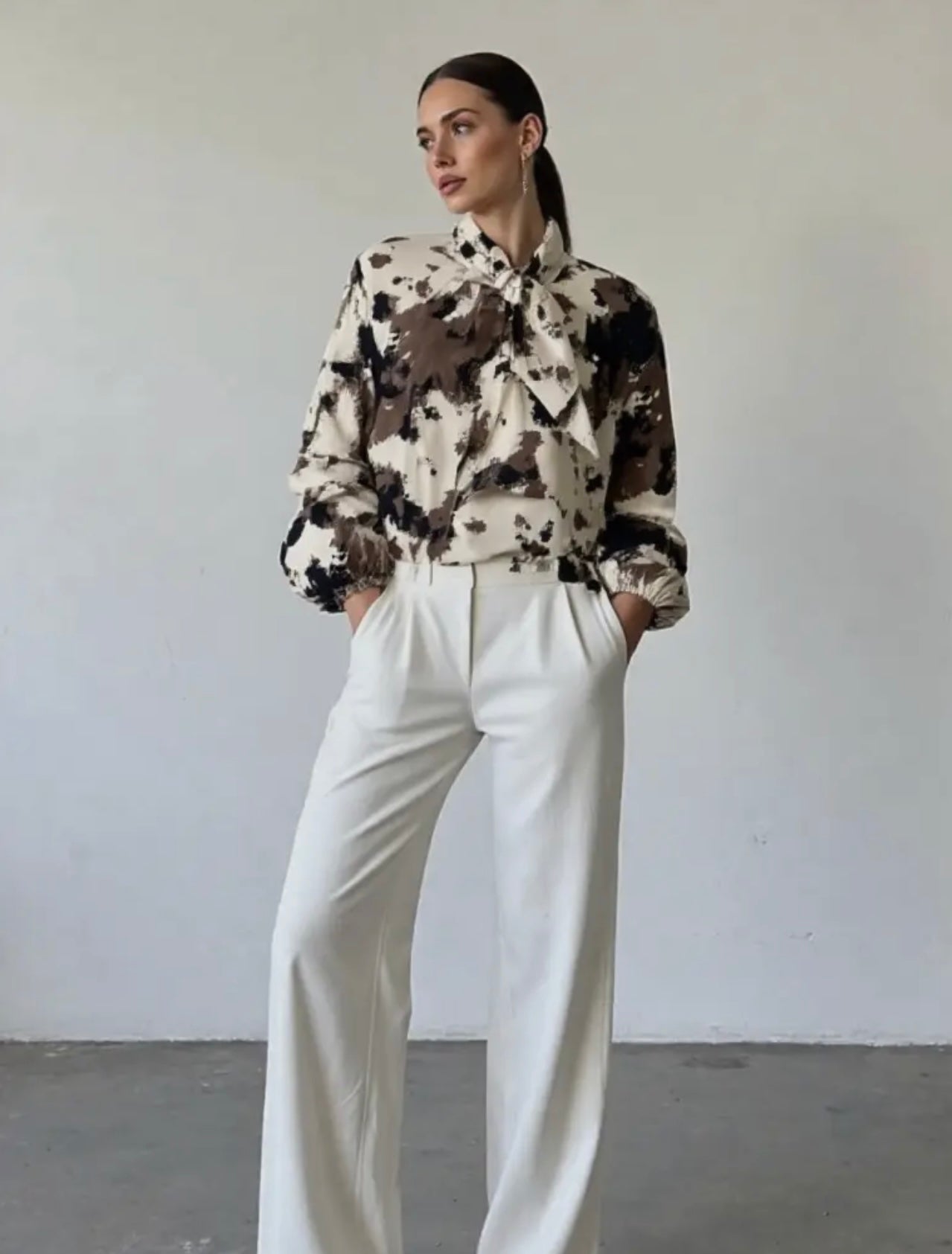 The Loretta Cow Animal Print Blouse
