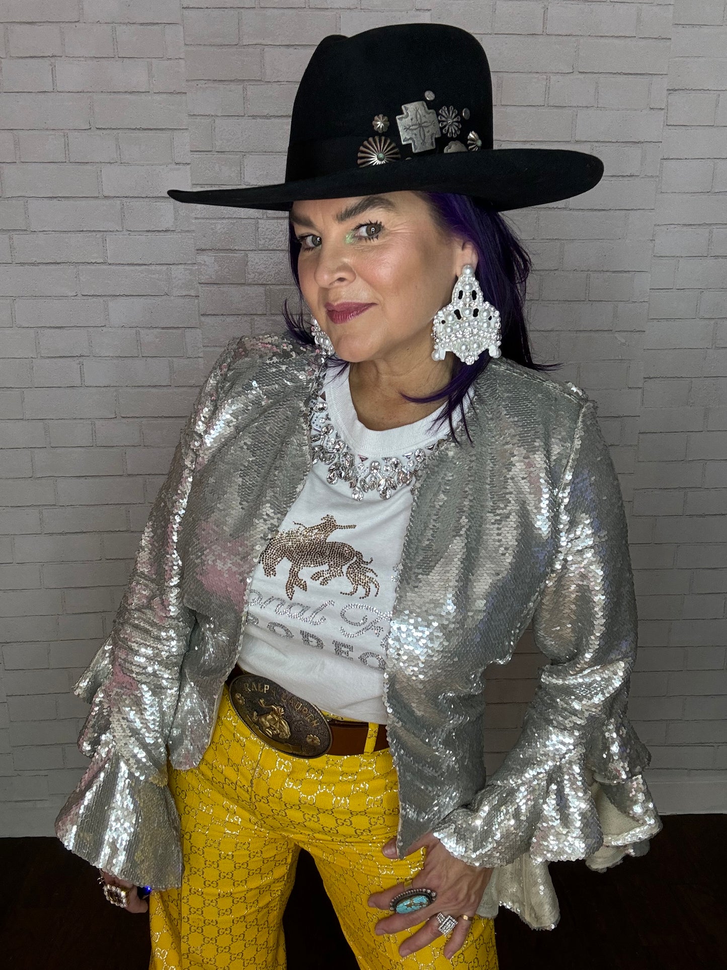 Ruffle Embellished Jacket