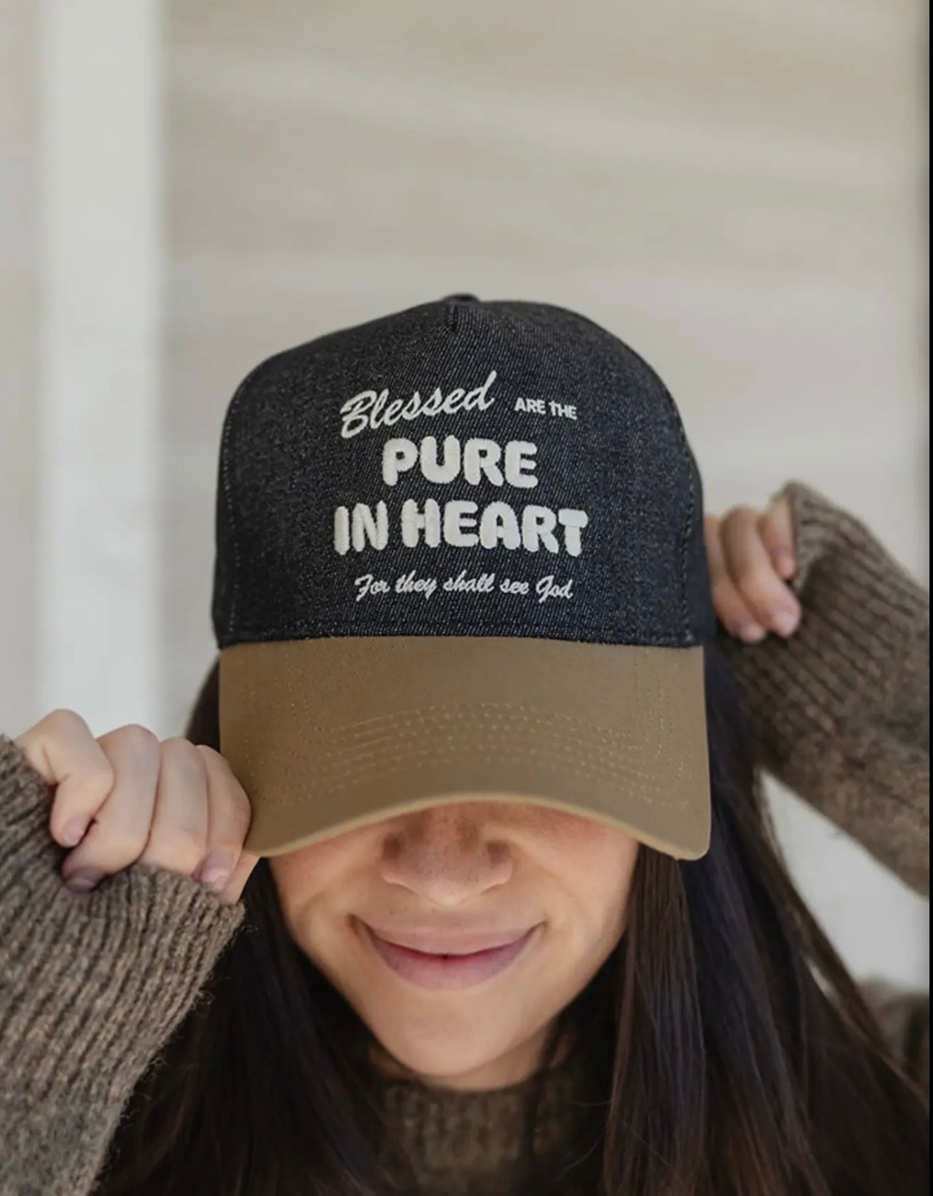 Blessed are the Pure in Heart Cap