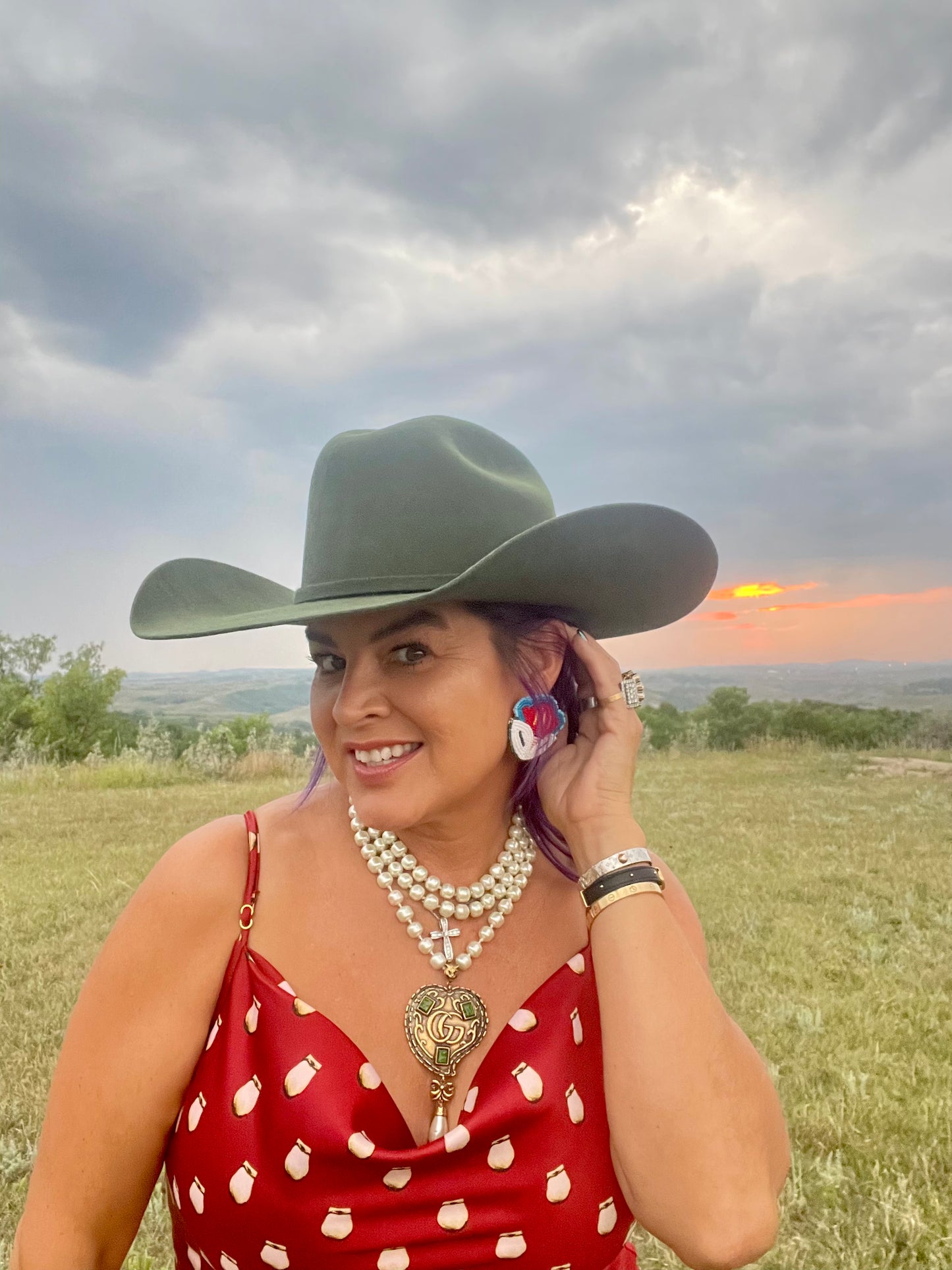Beaded Flower Earrings