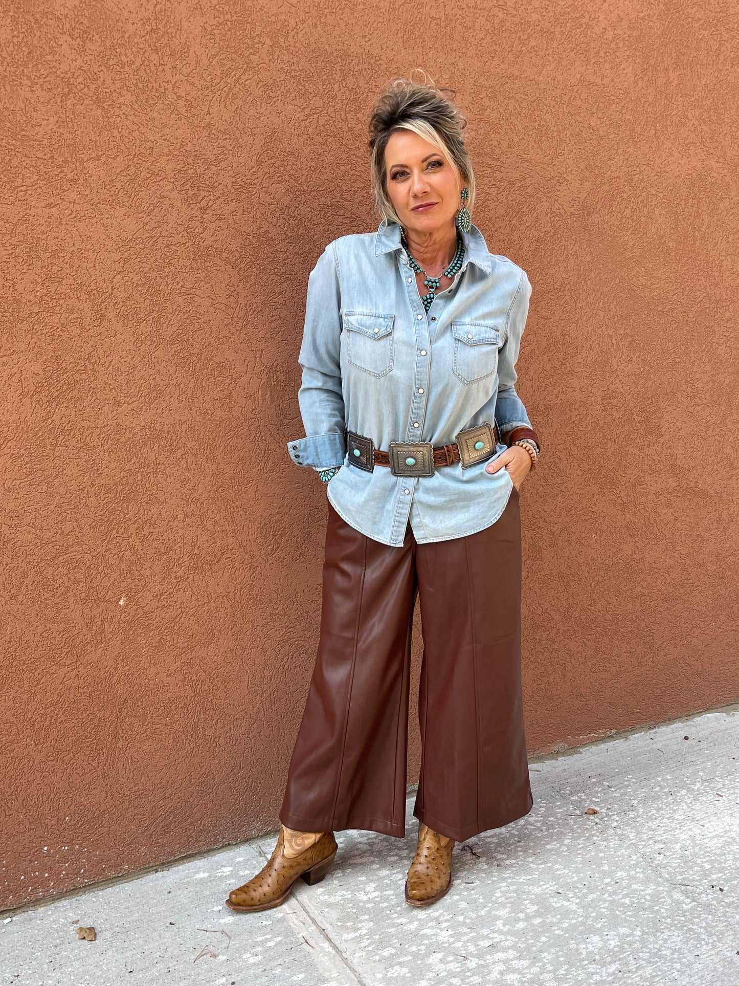 High Chaparral Wide Leg Crop Pants