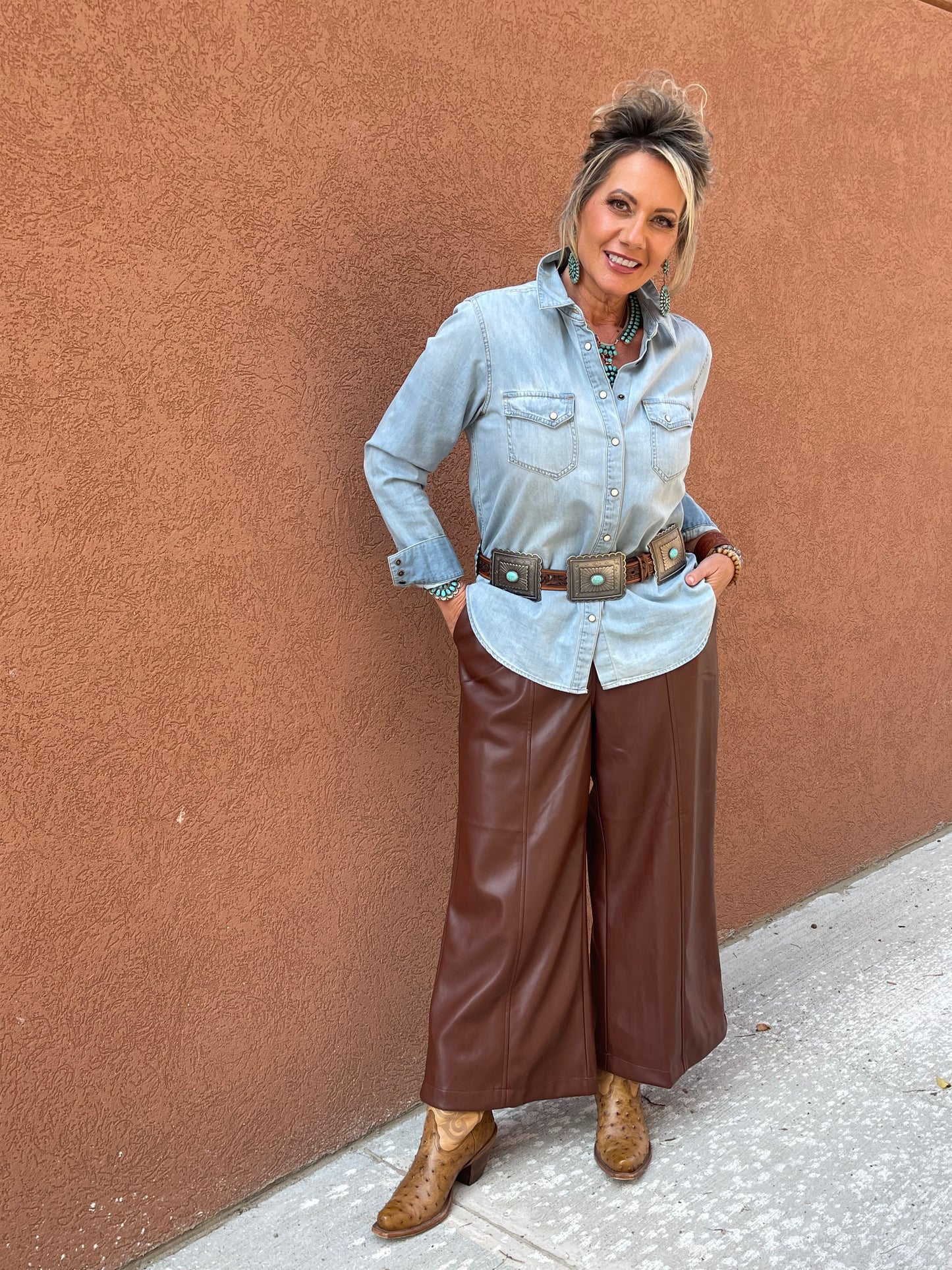 High Chaparral Wide Leg Crop Pants