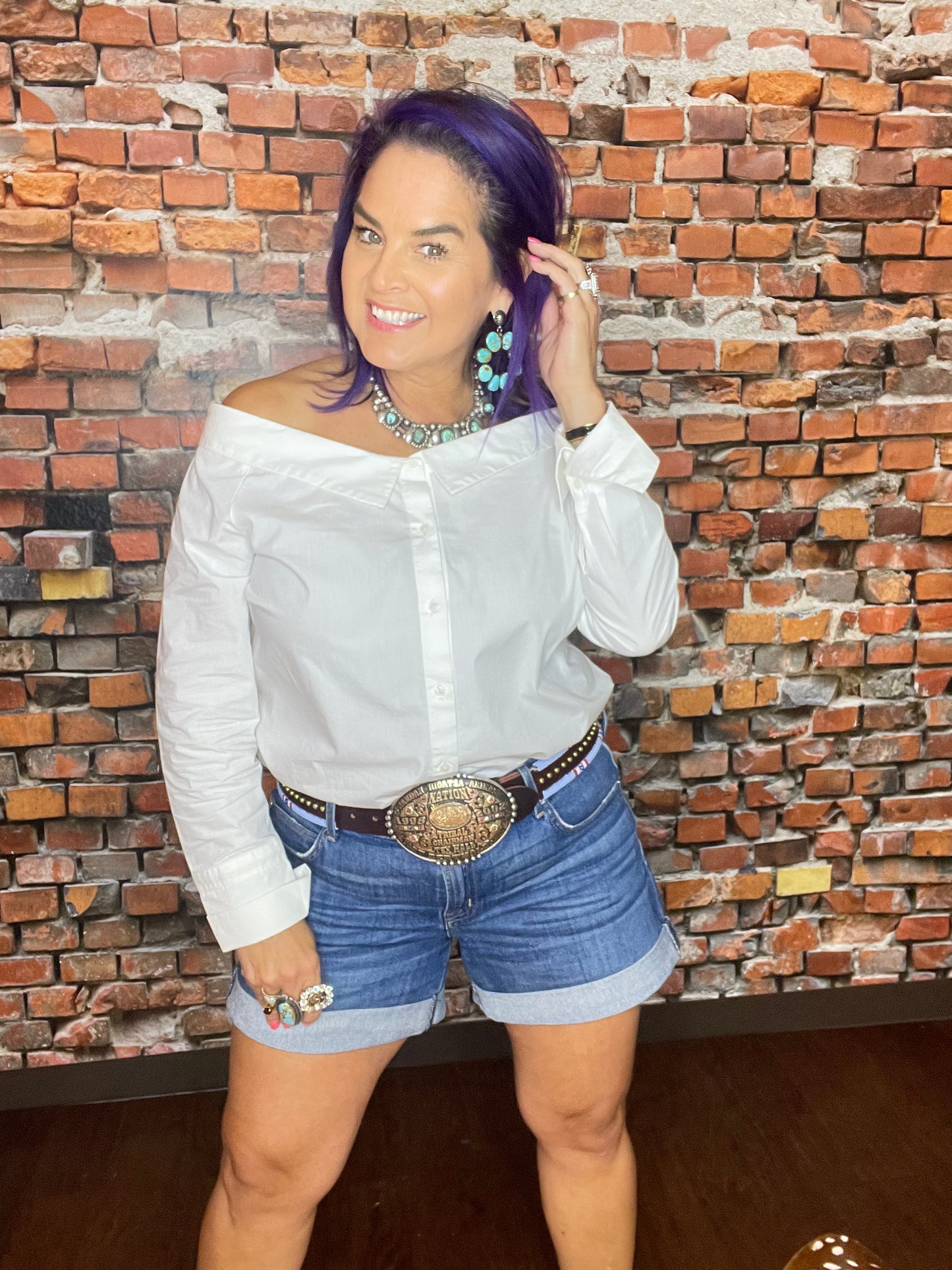 Off-The-Shoulder Sequinned Top