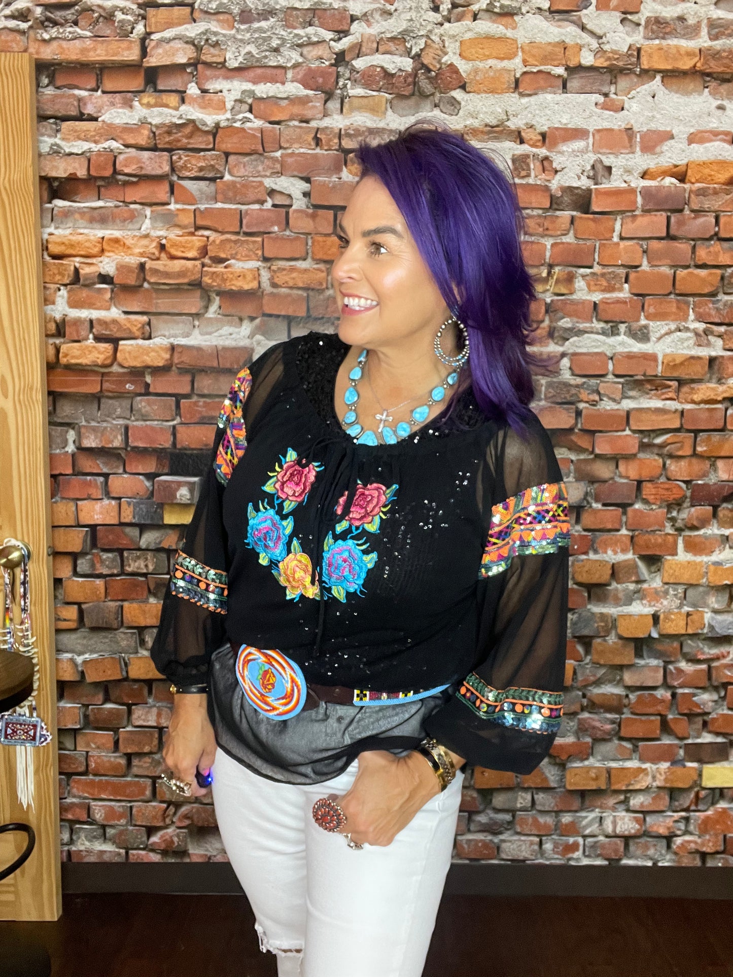 The San Antonio Rose Beaded Buckle