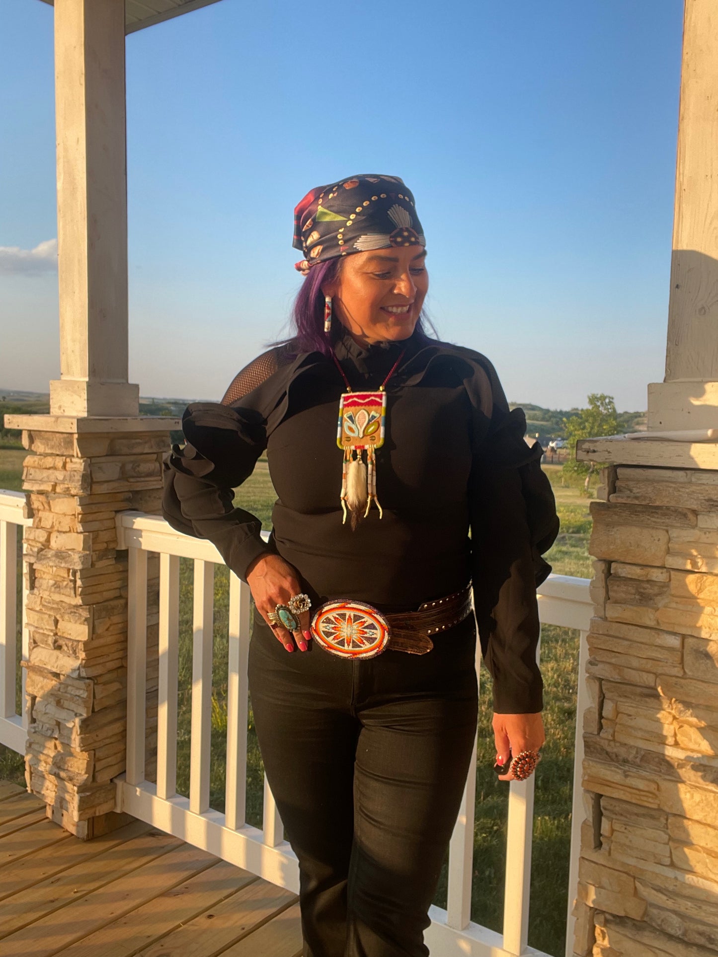 Miss Hidatsa Oil Celebration Beaded Buckle