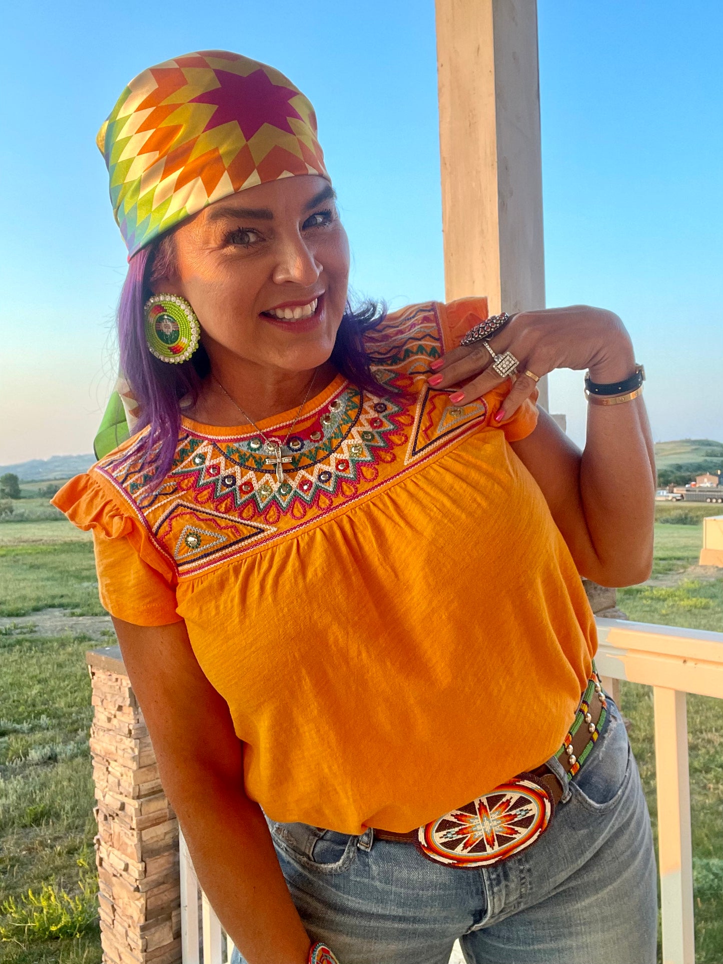 Miss Hidatsa Oil Celebration Beaded Buckle