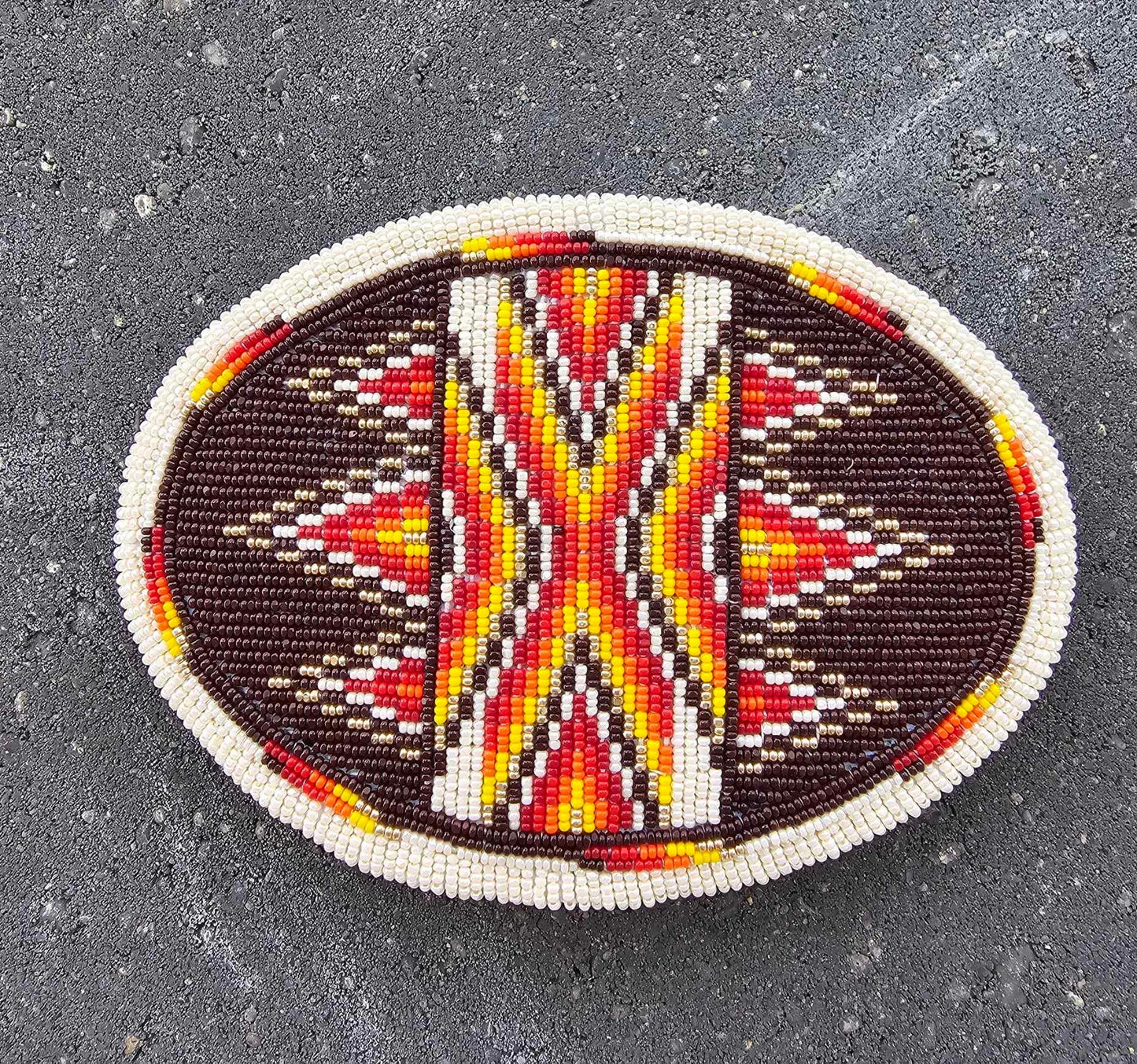 Mandaree Warrior Beaded Buckle