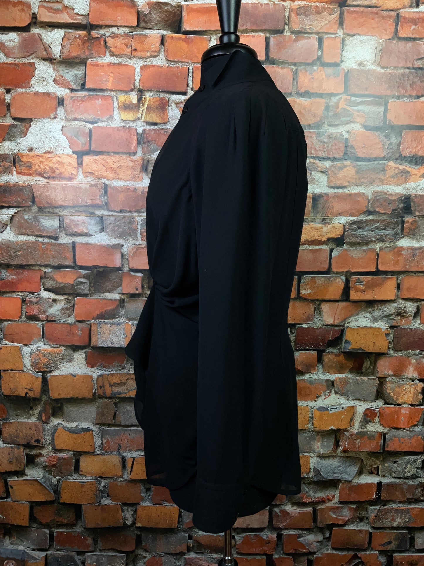 Sheer Flowing Blouse with Unique Design