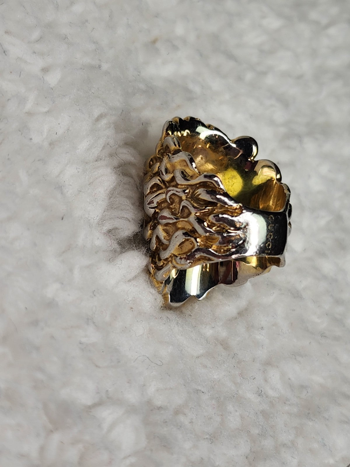 Pre-Loved Gucci Lion Head Ring