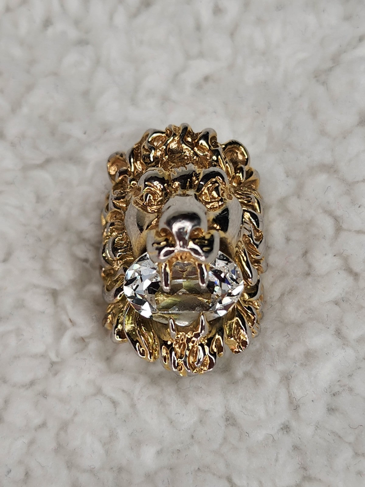 Pre-Loved Gucci Lion Head Ring – Sparkling Spur