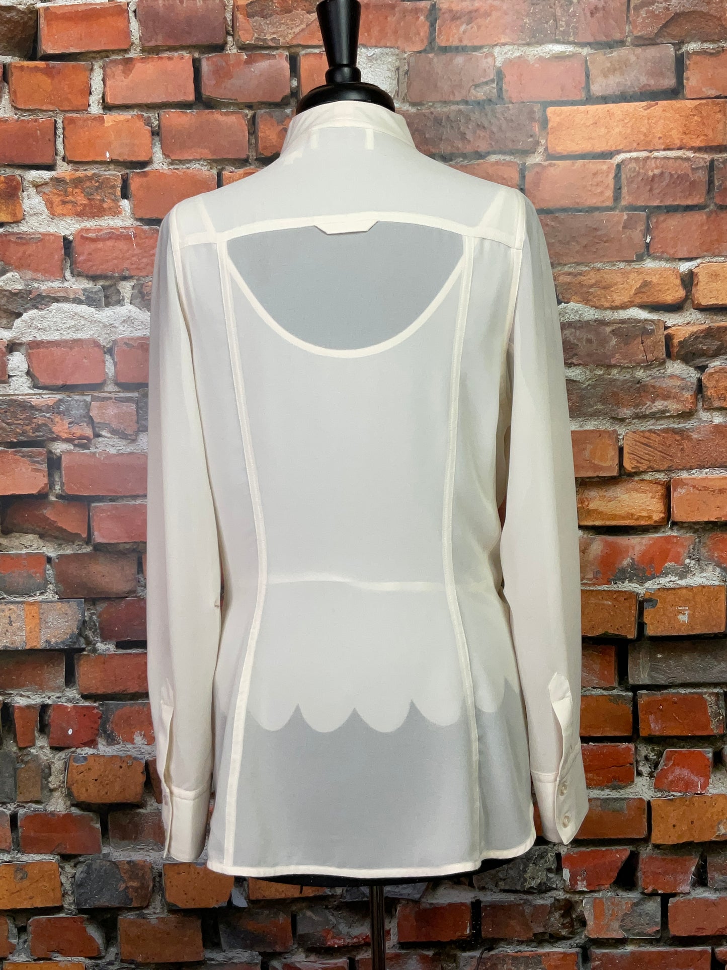 Sheer Flowing Blouse with Unique Design