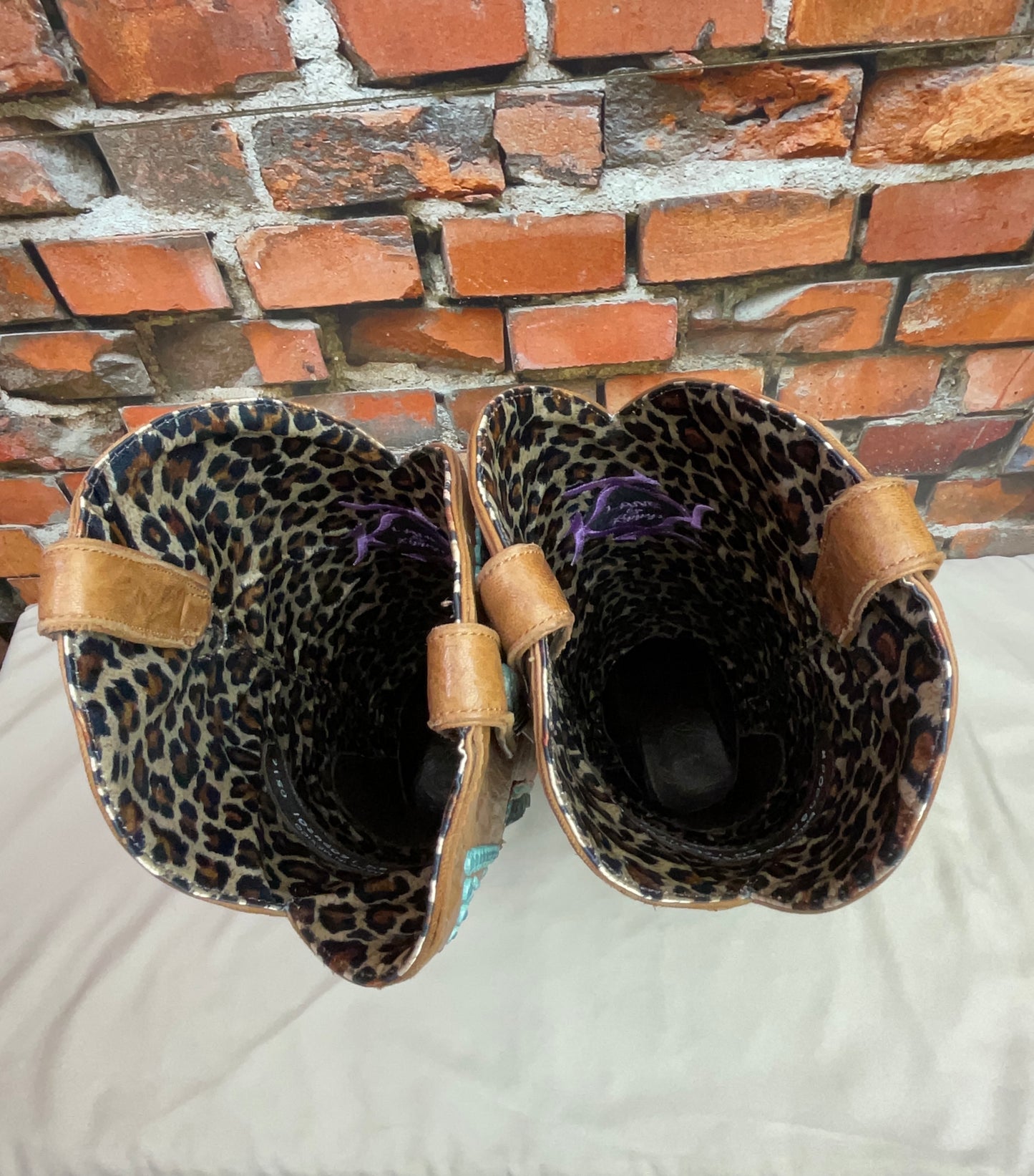 Victoria Spiked Cognac Boots