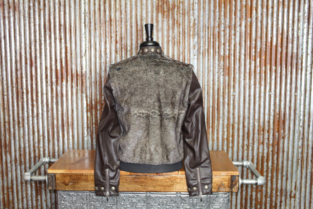 Leather & Faux Fur Jacket