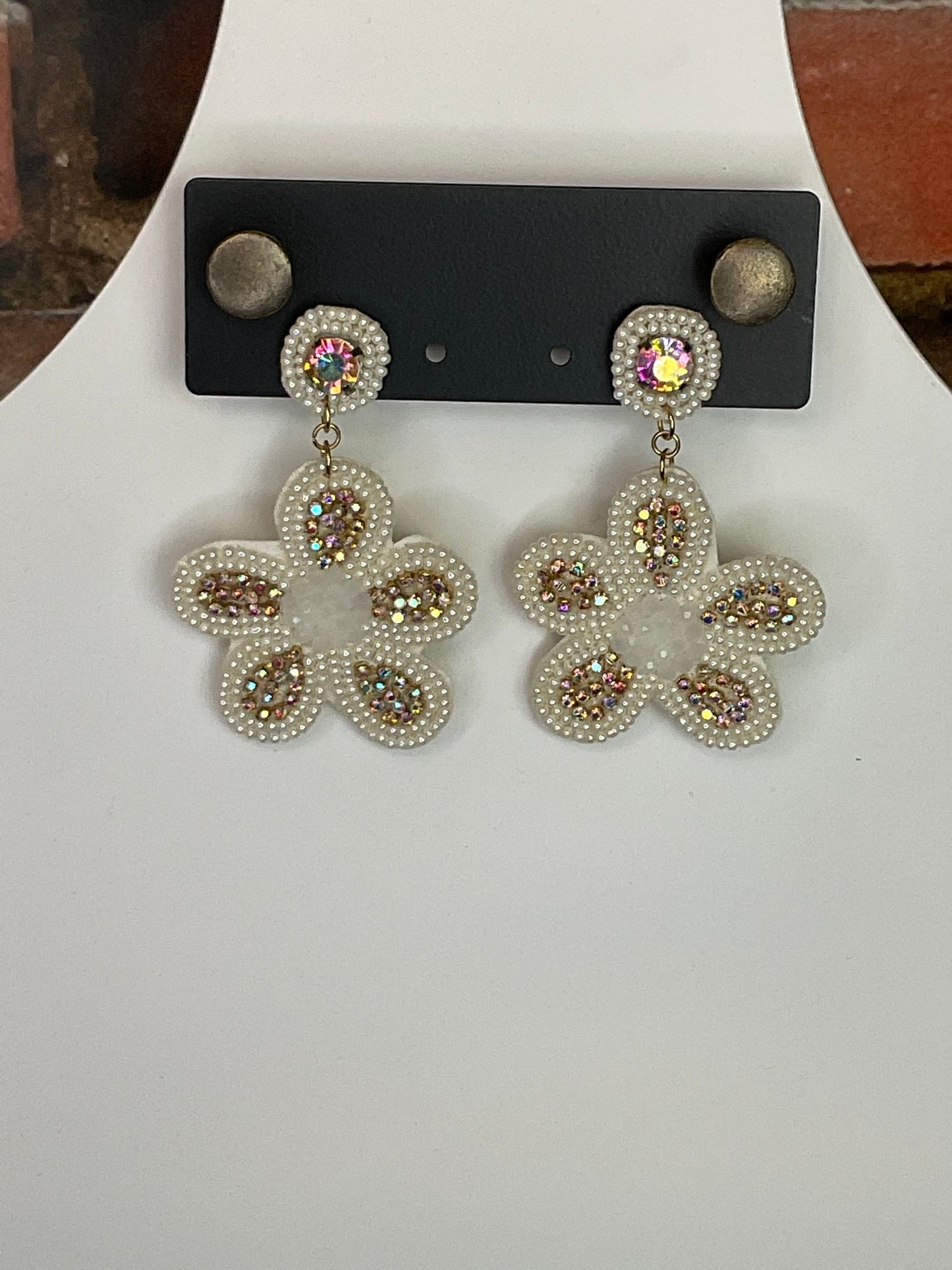 Beaded Flower Earrings