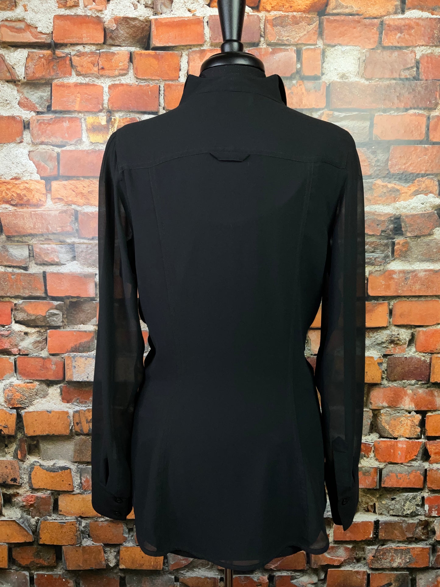 Sheer Flowing Blouse with Unique Design