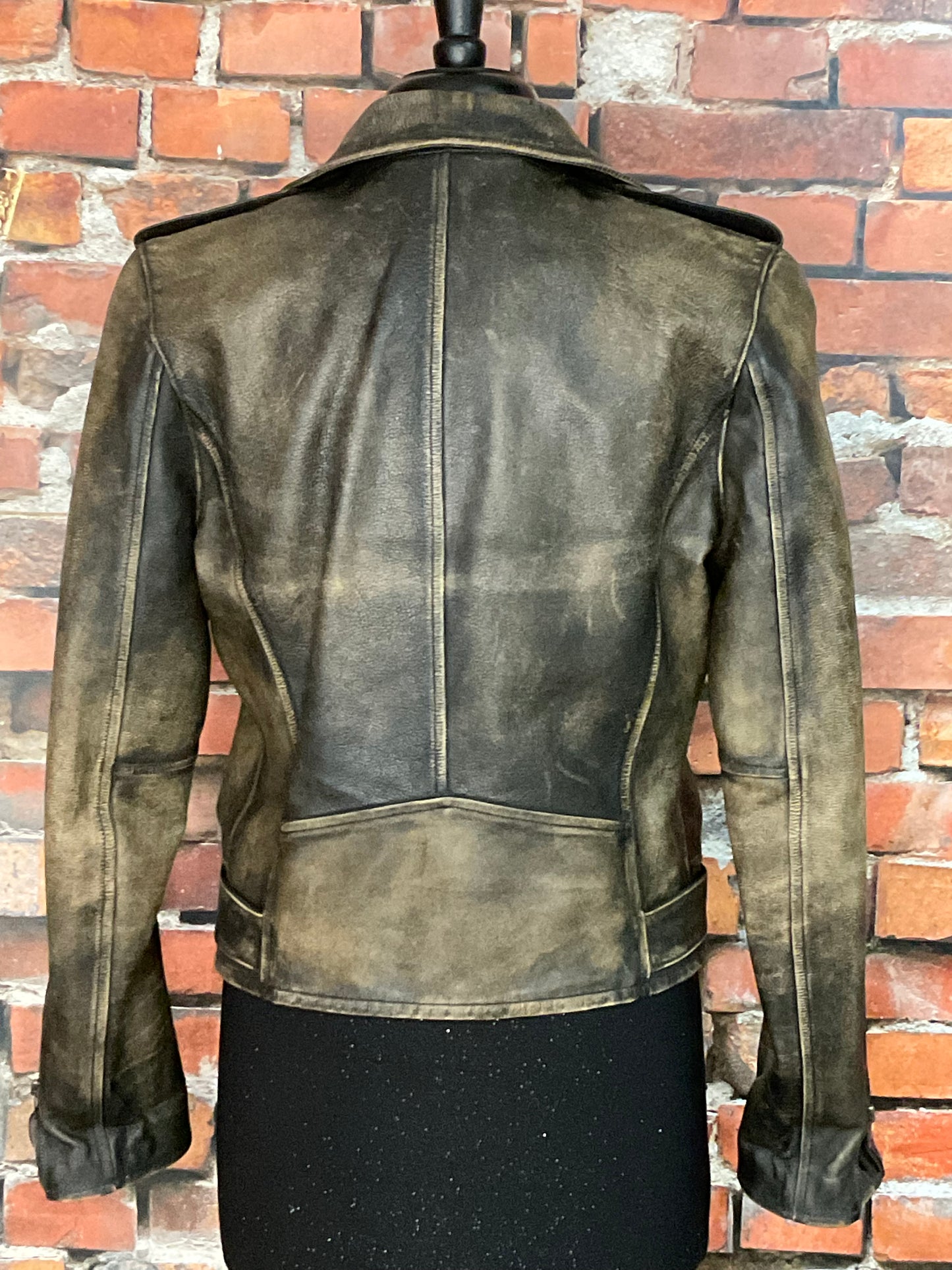 Aged Look Leather Jacket