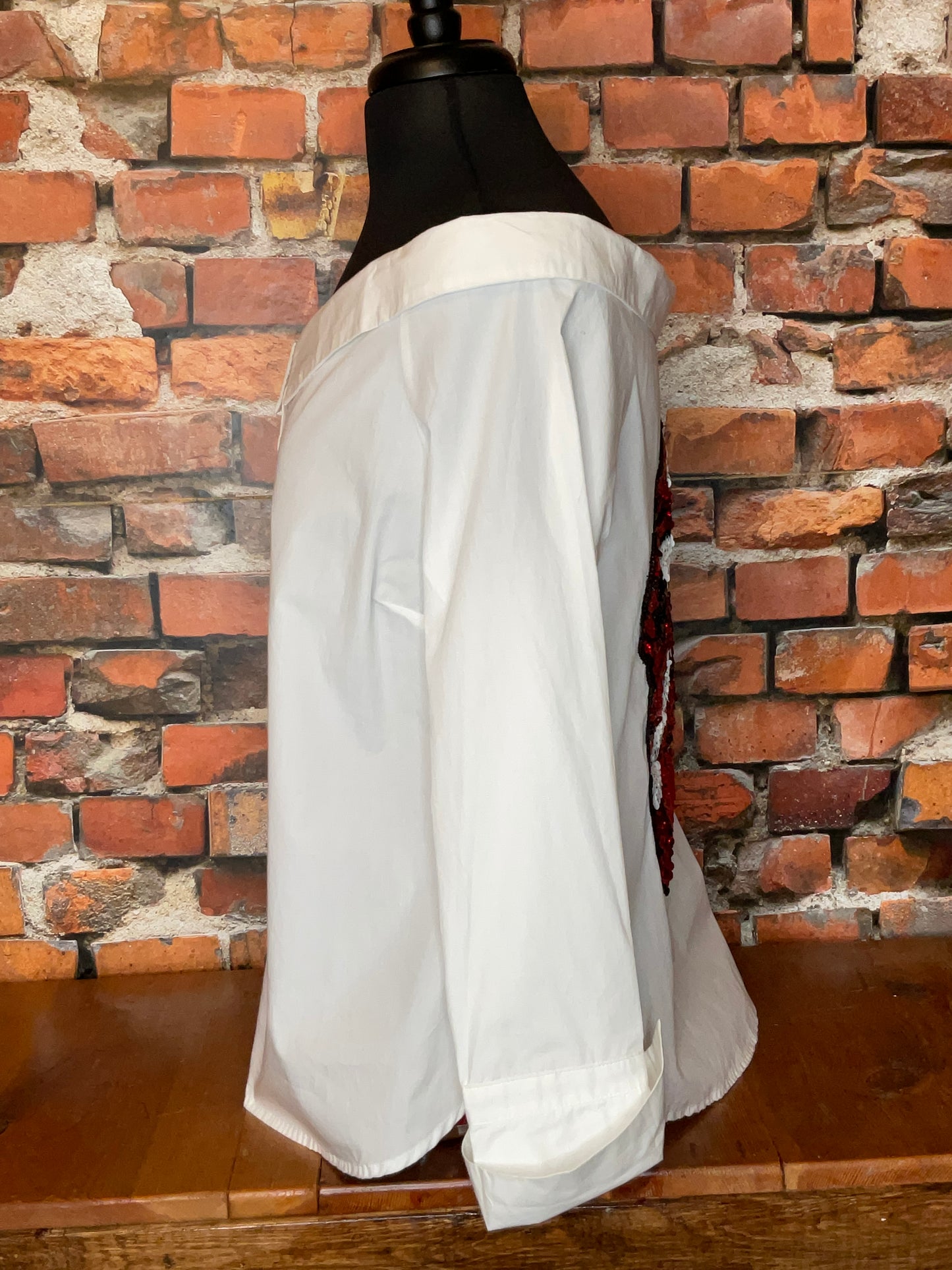 Off-The-Shoulder Sequinned Top