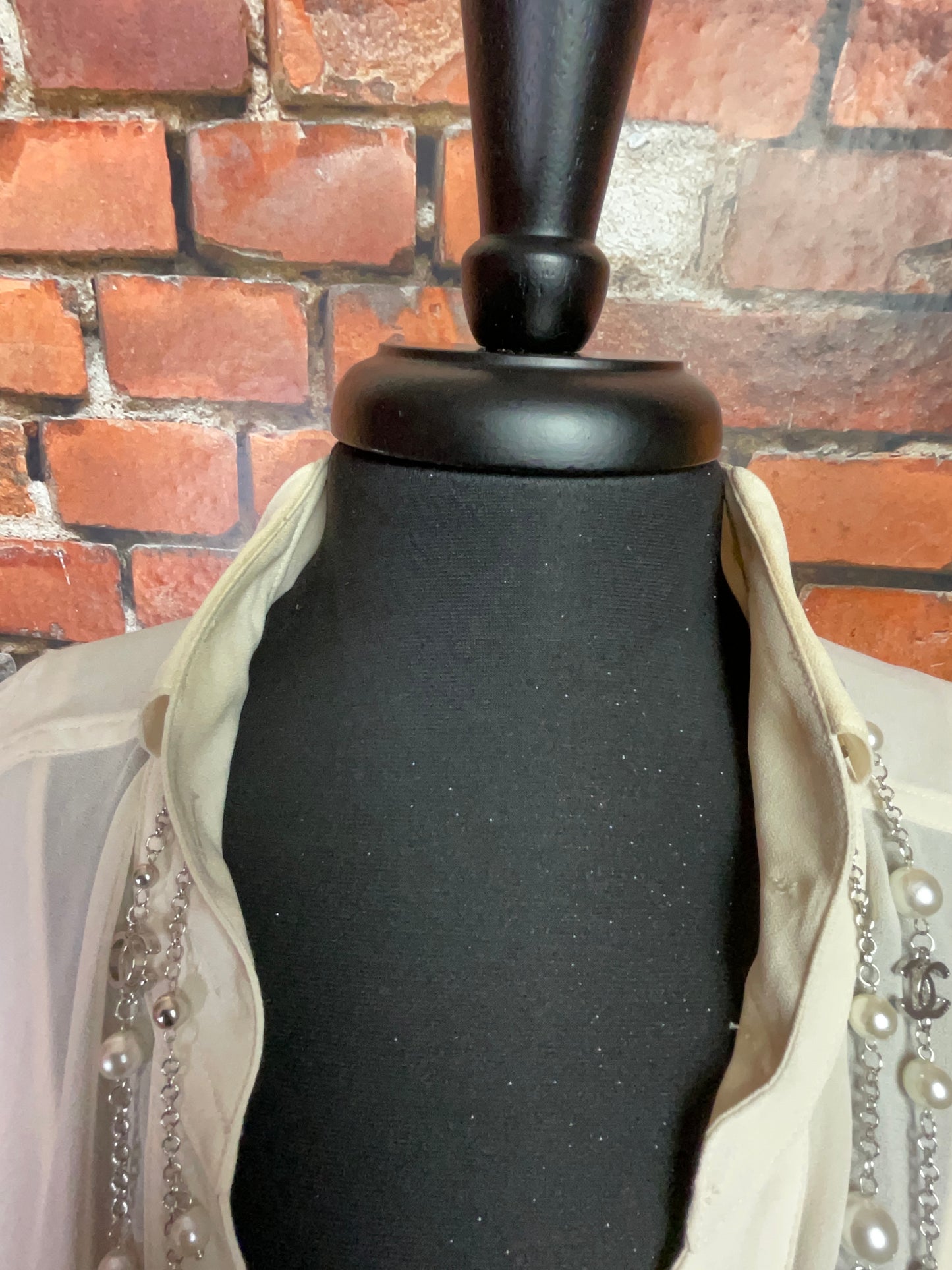 Sheer Flowing Blouse with Unique Design