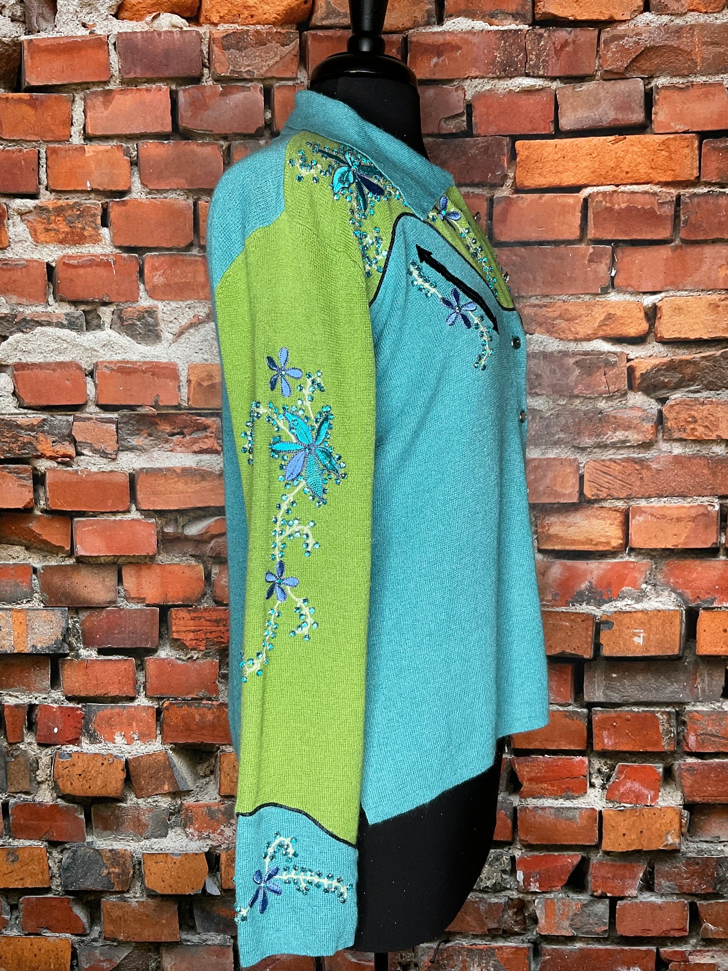 Jeweled Flower Sweater