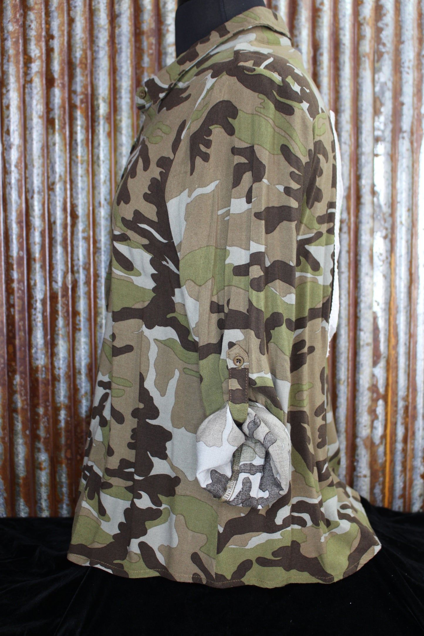 Camo Shirt with Embroidery Patch