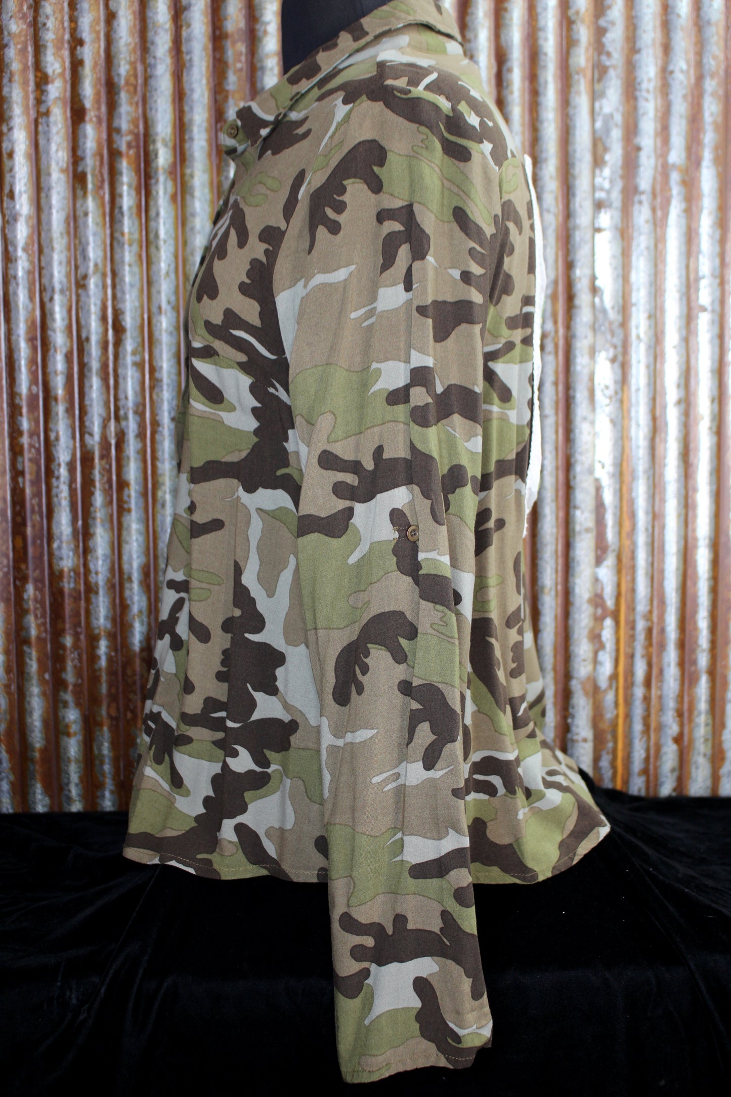 Camo Shirt with Embroidery Patch