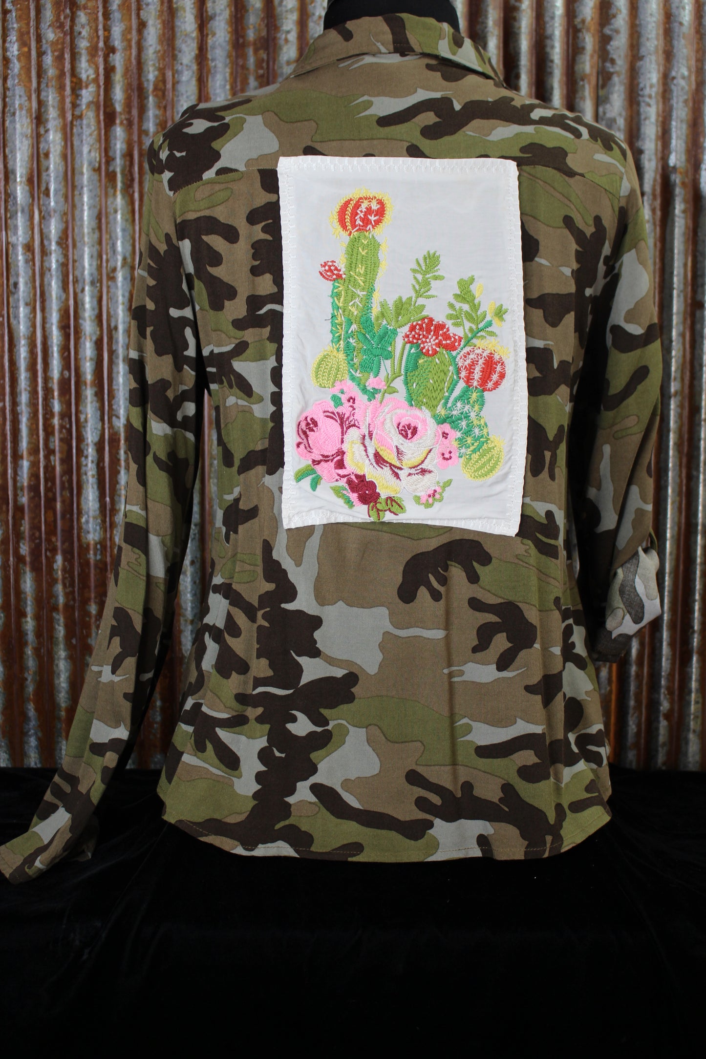 Camo Shirt with Embroidery Patch